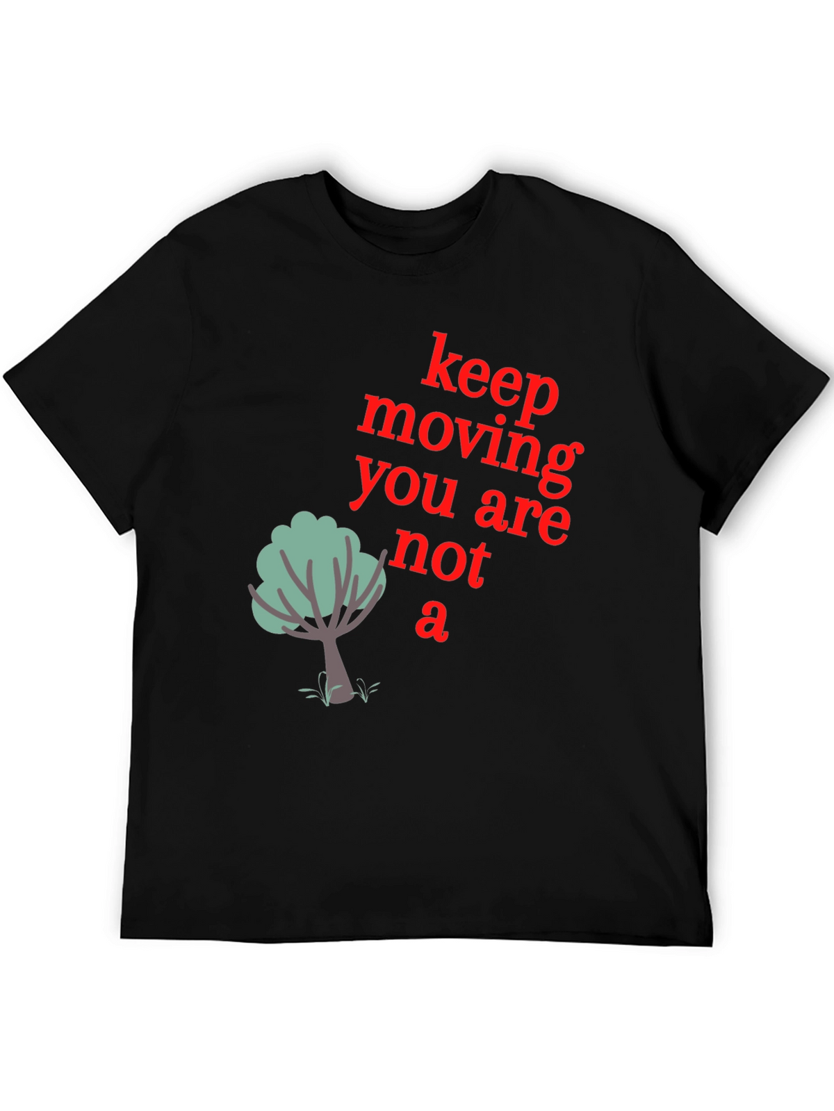 Keep Moving Graphic Tee - Mens Black T-Shirt