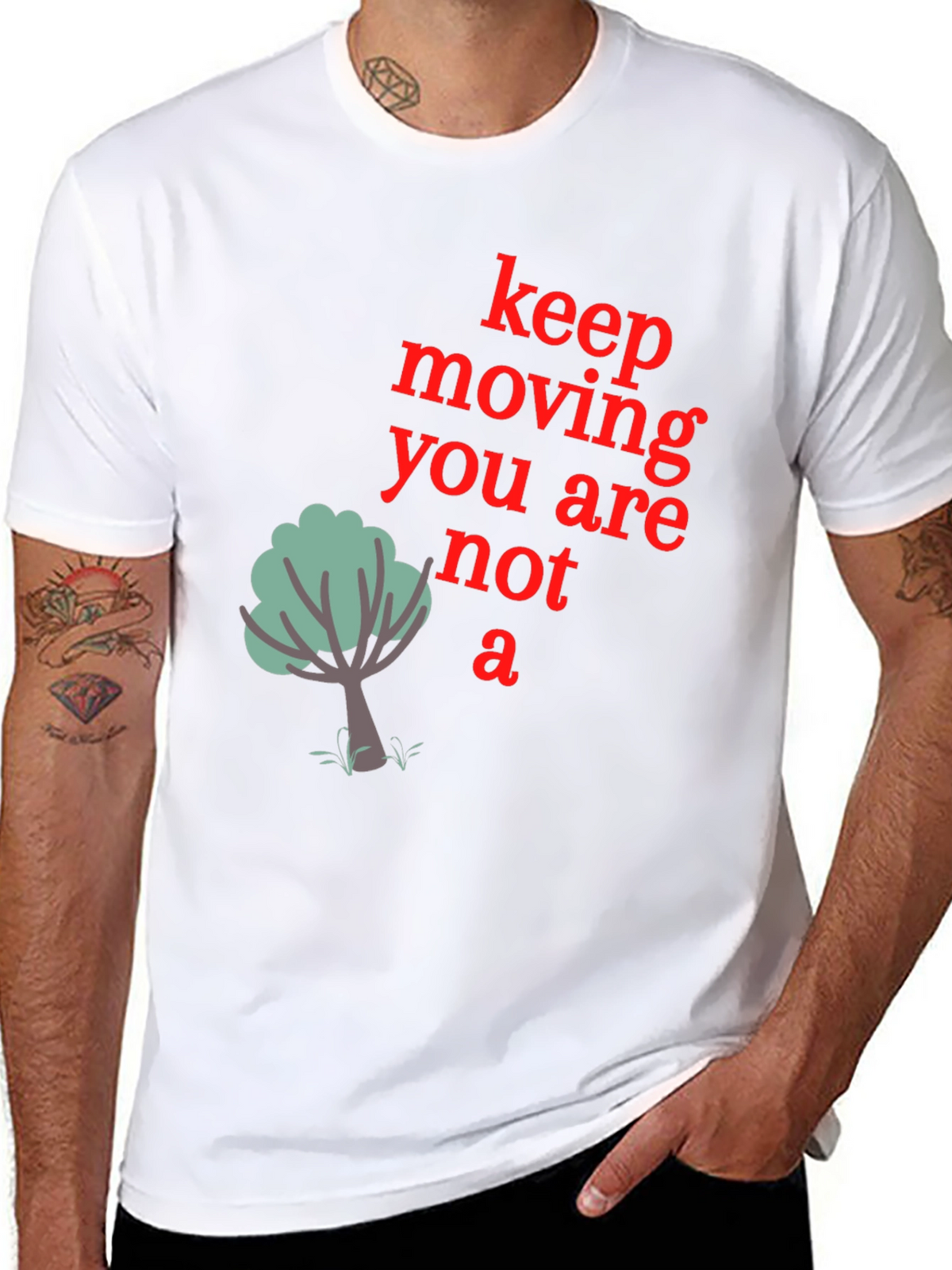 Keep Moving Graphic Tee - Mens Black T-Shirt