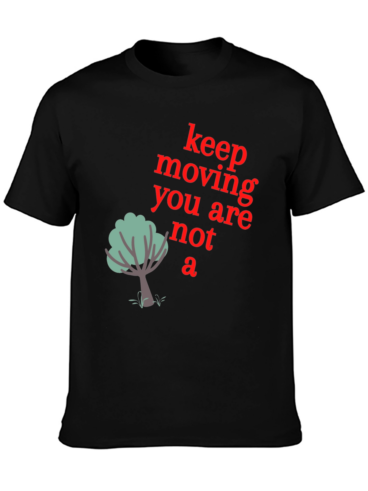 Keep Moving Graphic Tee - Mens Black T-Shirt