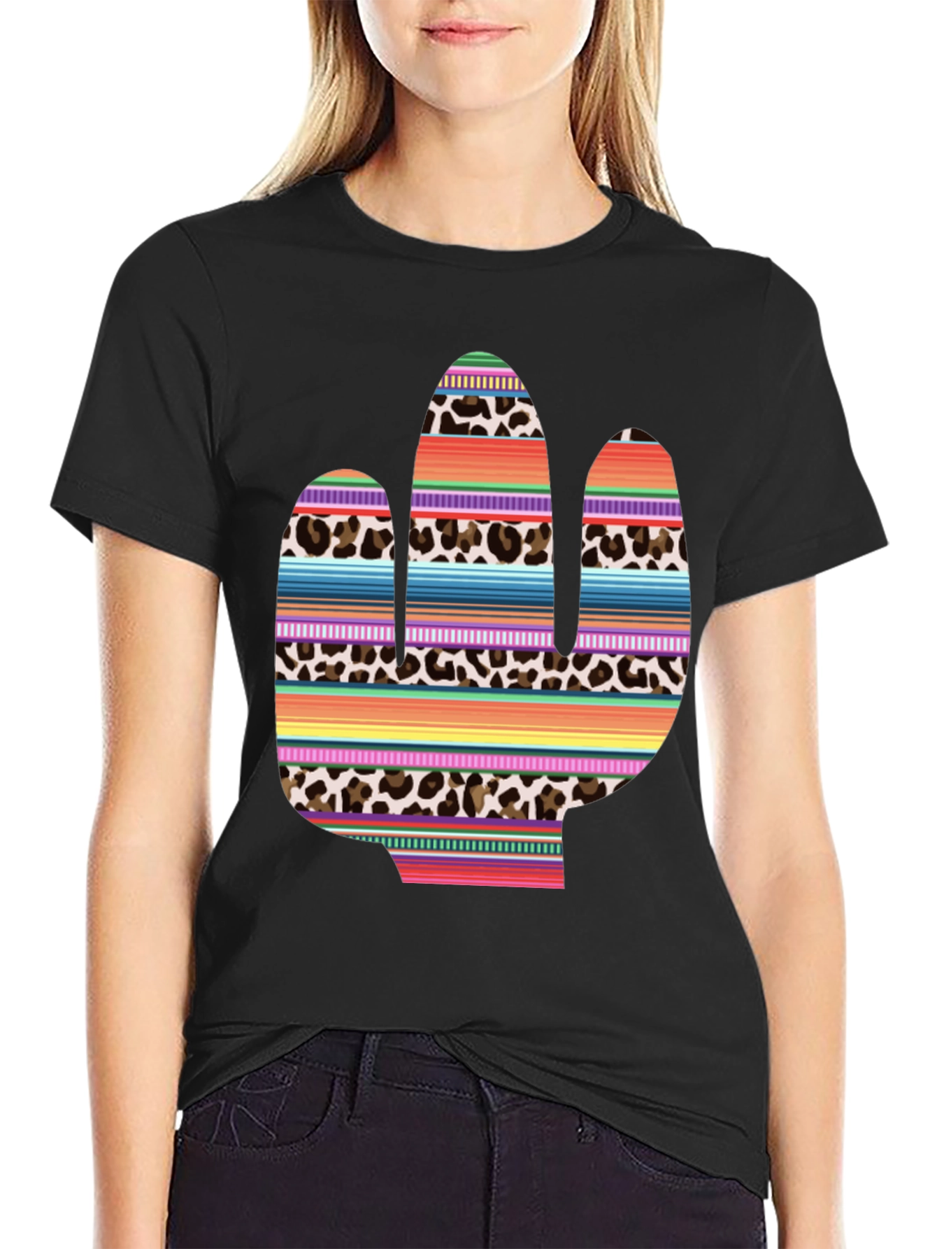 Cactus Print Tee - Western Style