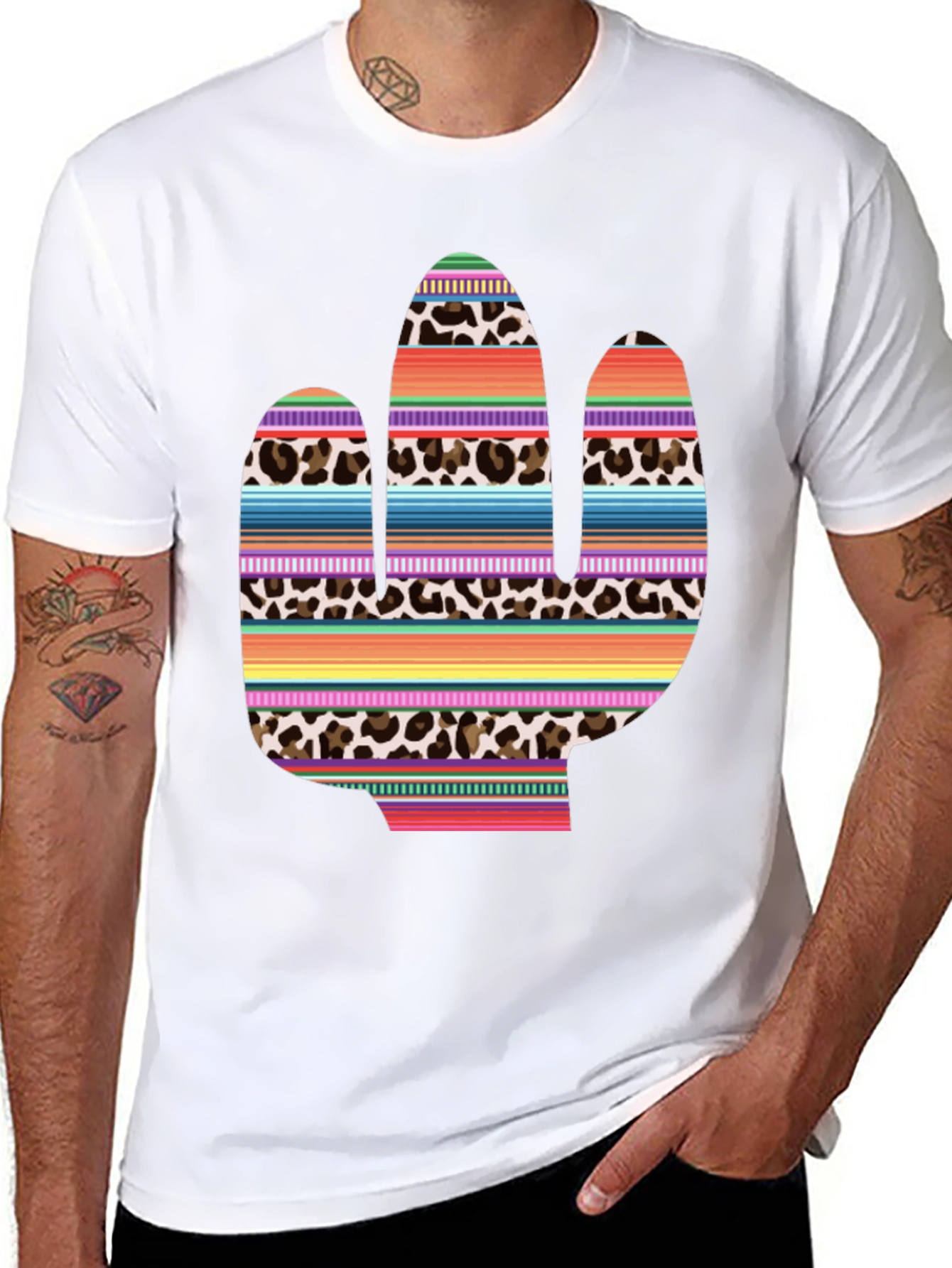 Cactus Print Tee - Western Style