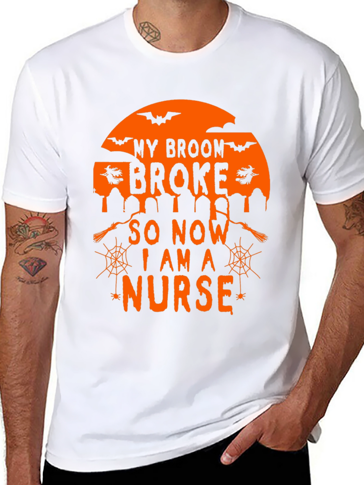 Halloween Nurse T-Shirt - My Broom Broke