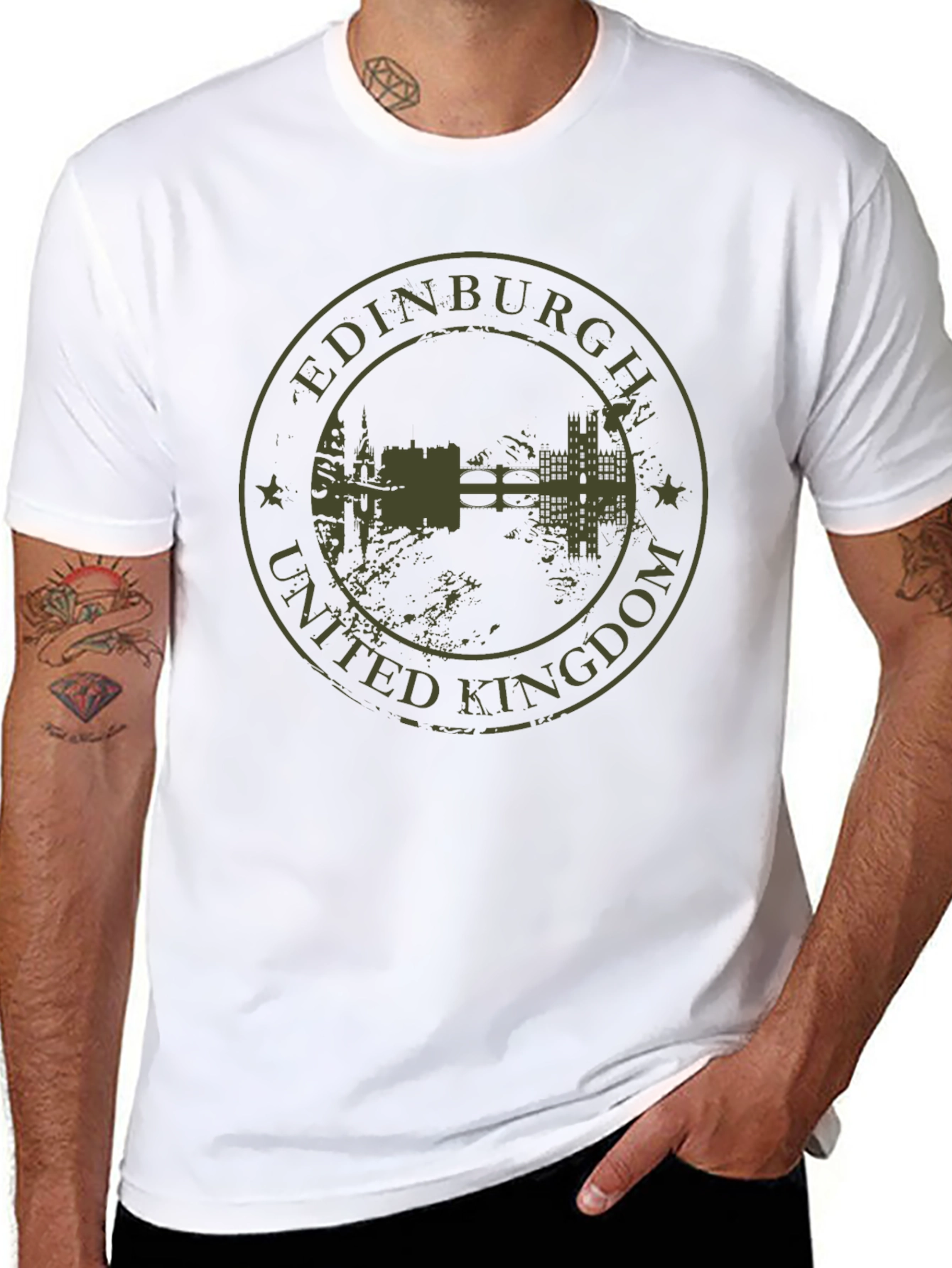 Edinburgh United Kingdom Black T-Shirt