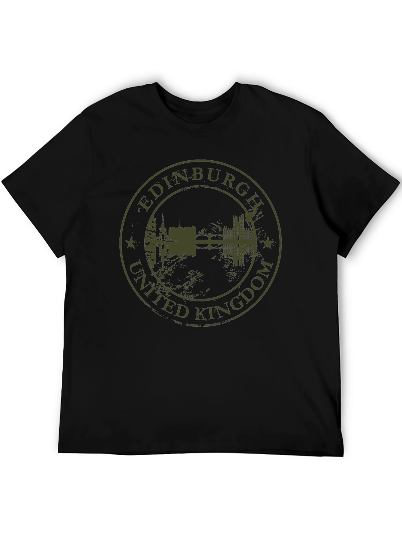 Edinburgh United Kingdom Black T-Shirt