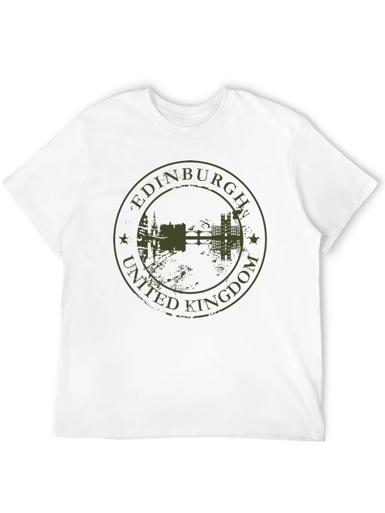 Edinburgh United Kingdom Black T-Shirt