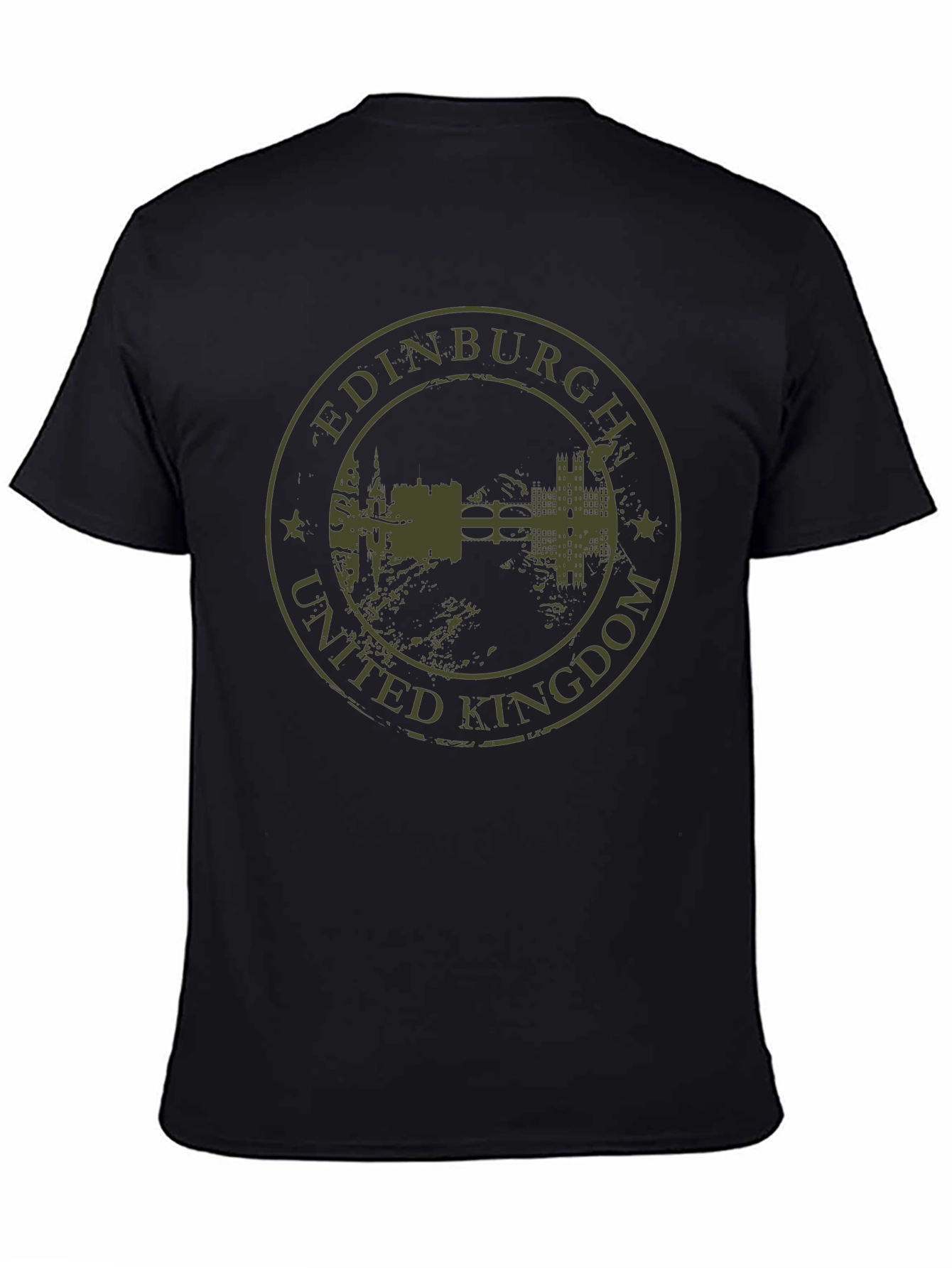 Edinburgh United Kingdom Black T-Shirt