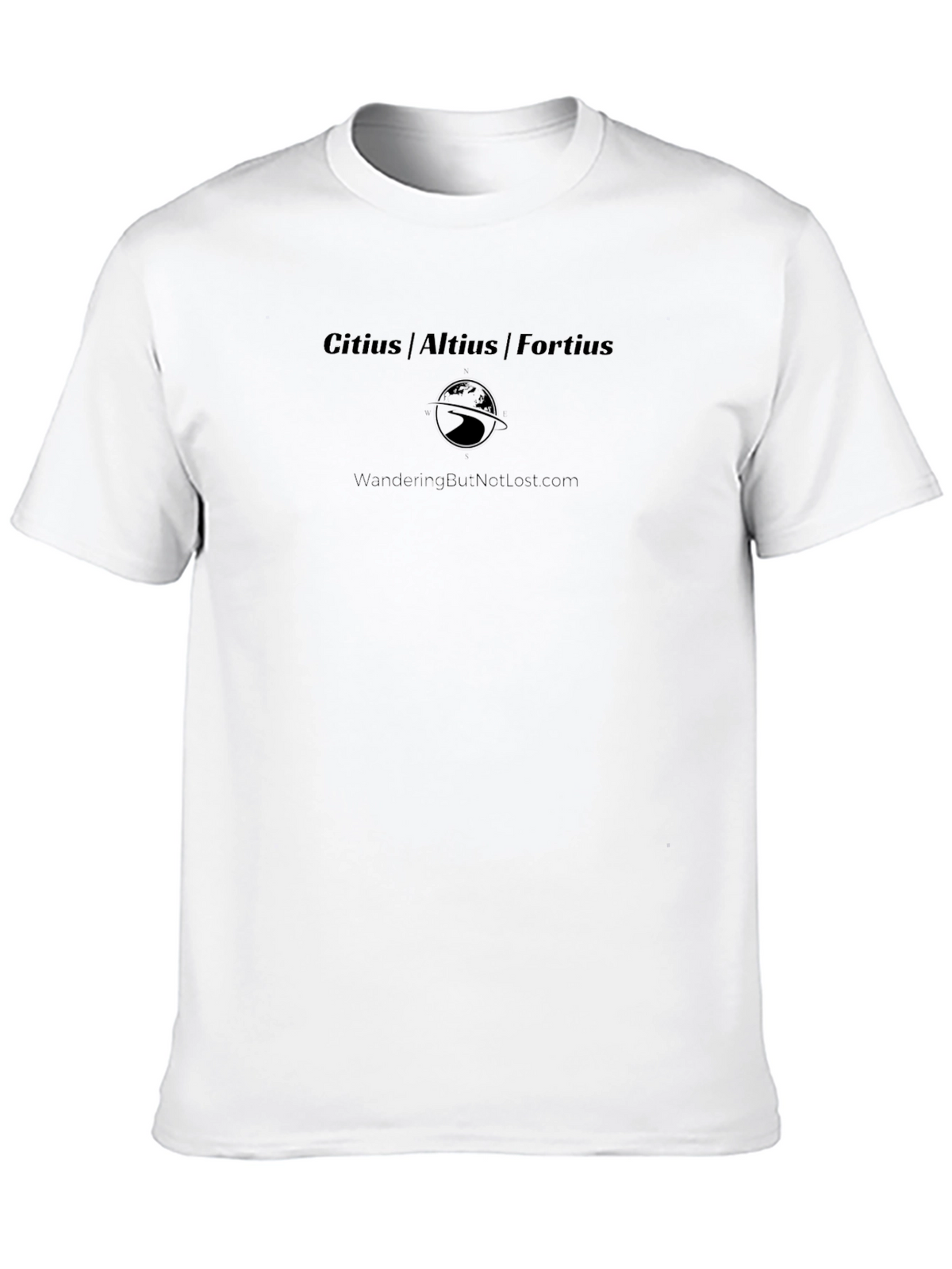 Motivational Citius Altius Fortius Black T-Shirt