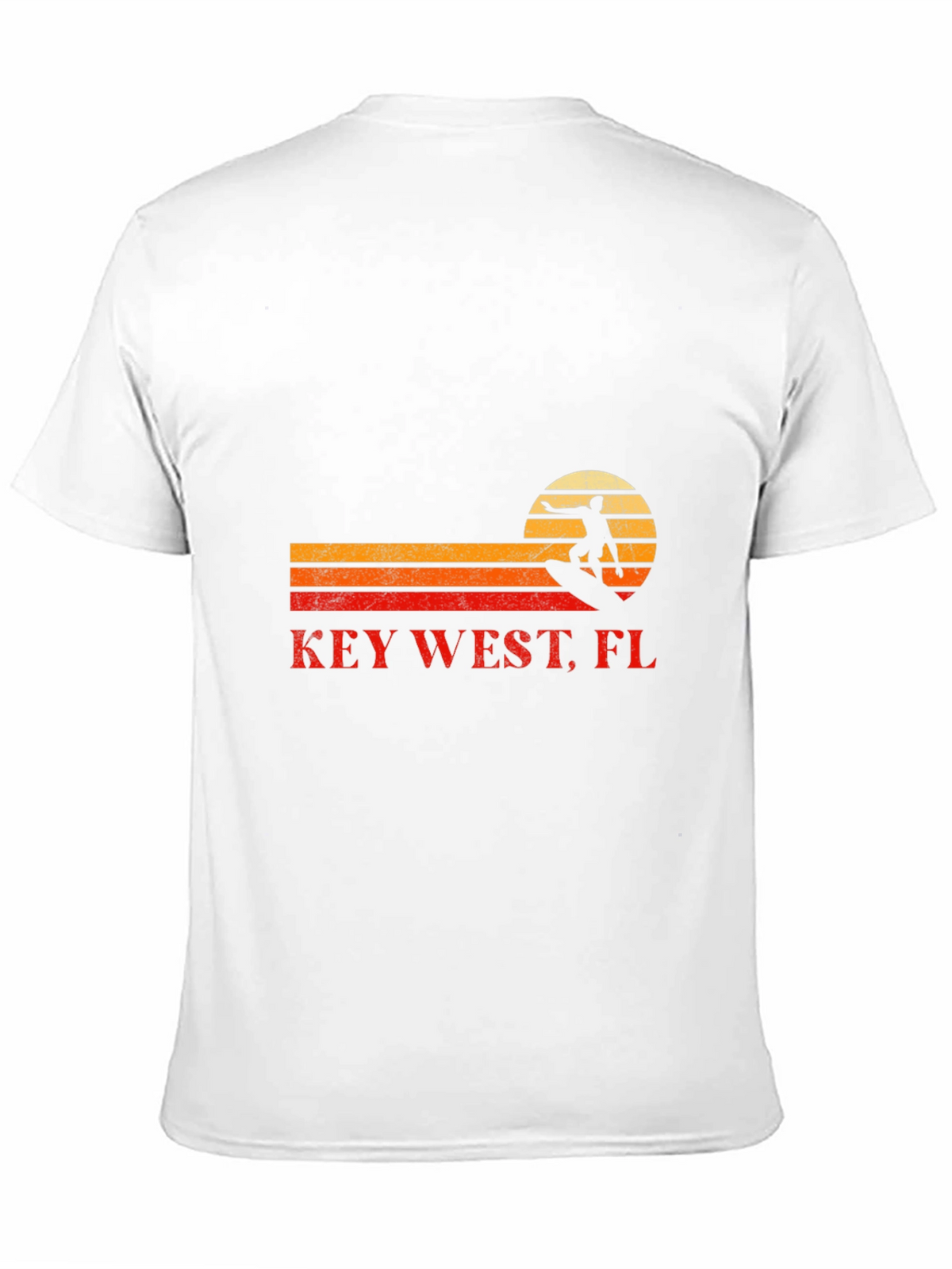 Key West FL Surfer Graphic Tee - Black