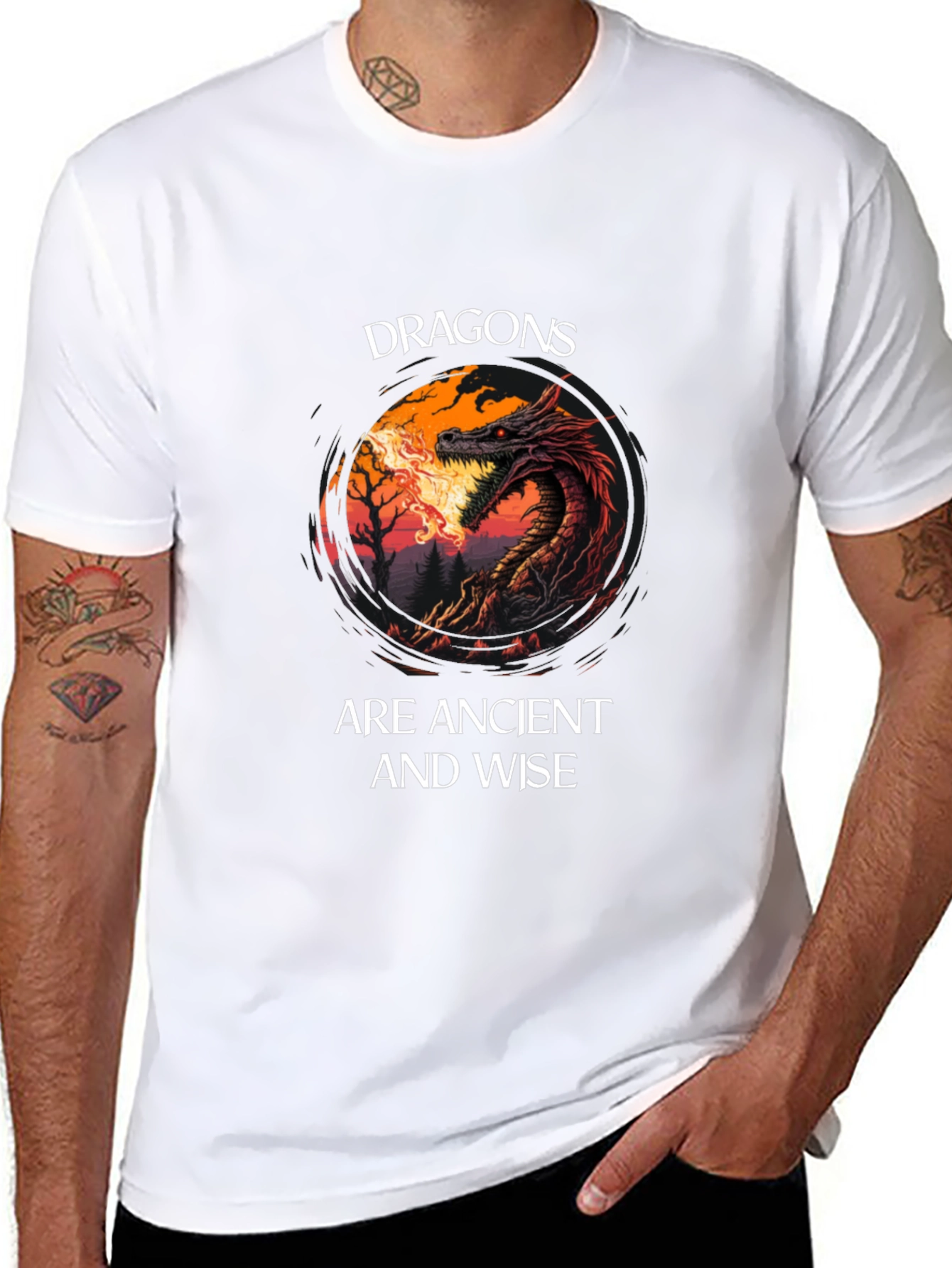 Dragon Graphic Tee - Ancient and Wise T-Shirt