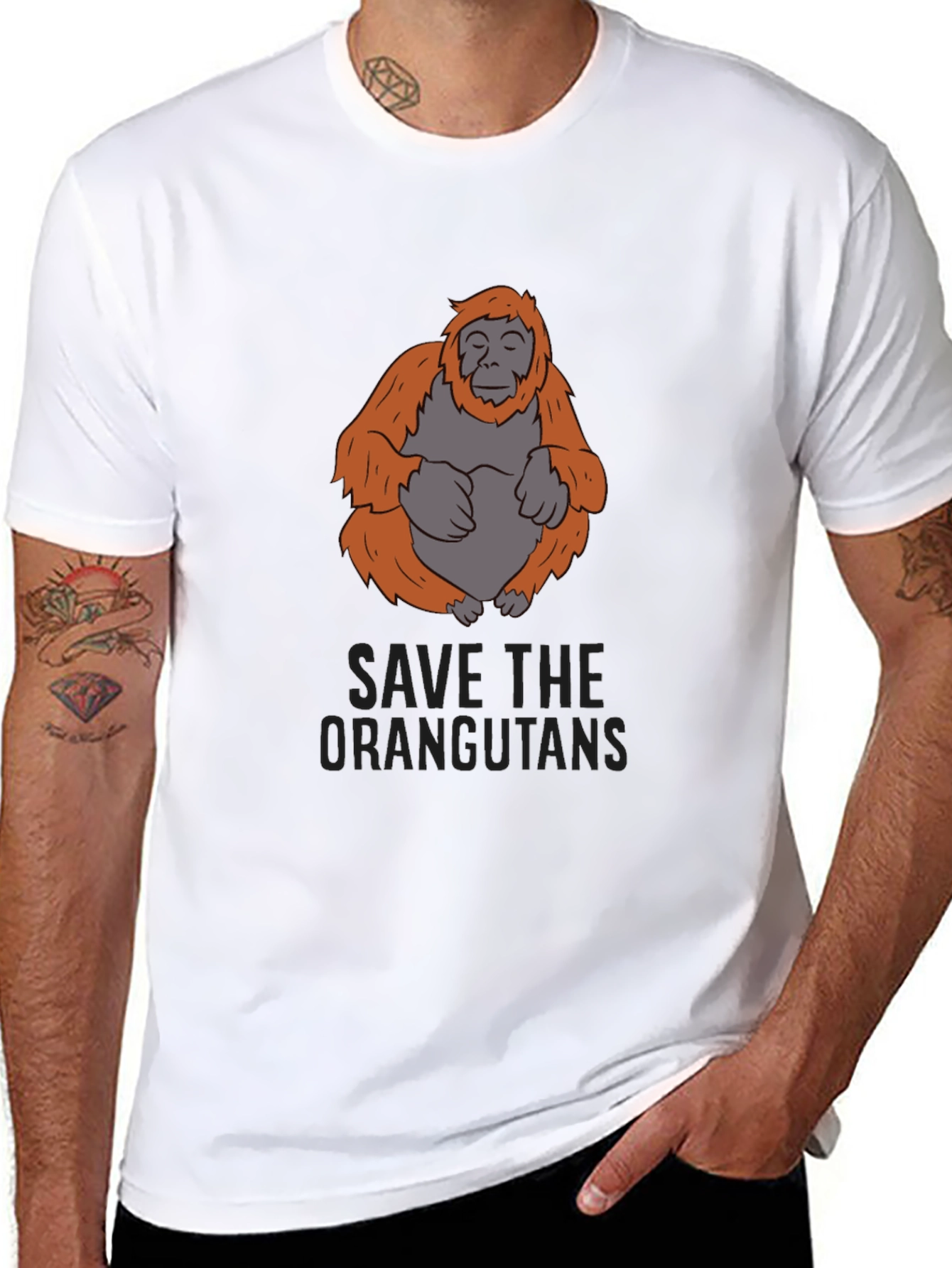 Save the Orangutans Graphic T-Shirt
