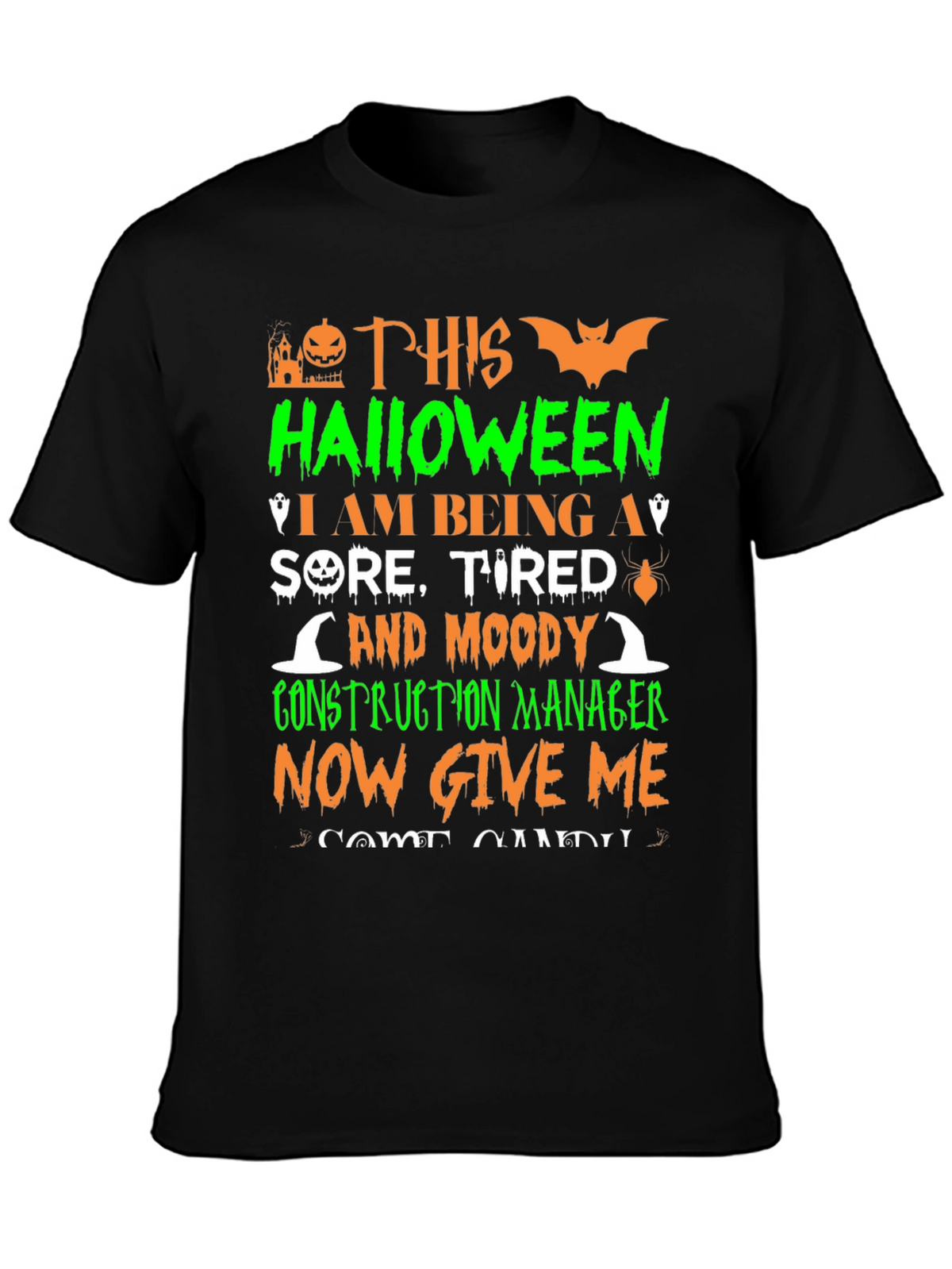 Halloween Construction Manager T-Shirt