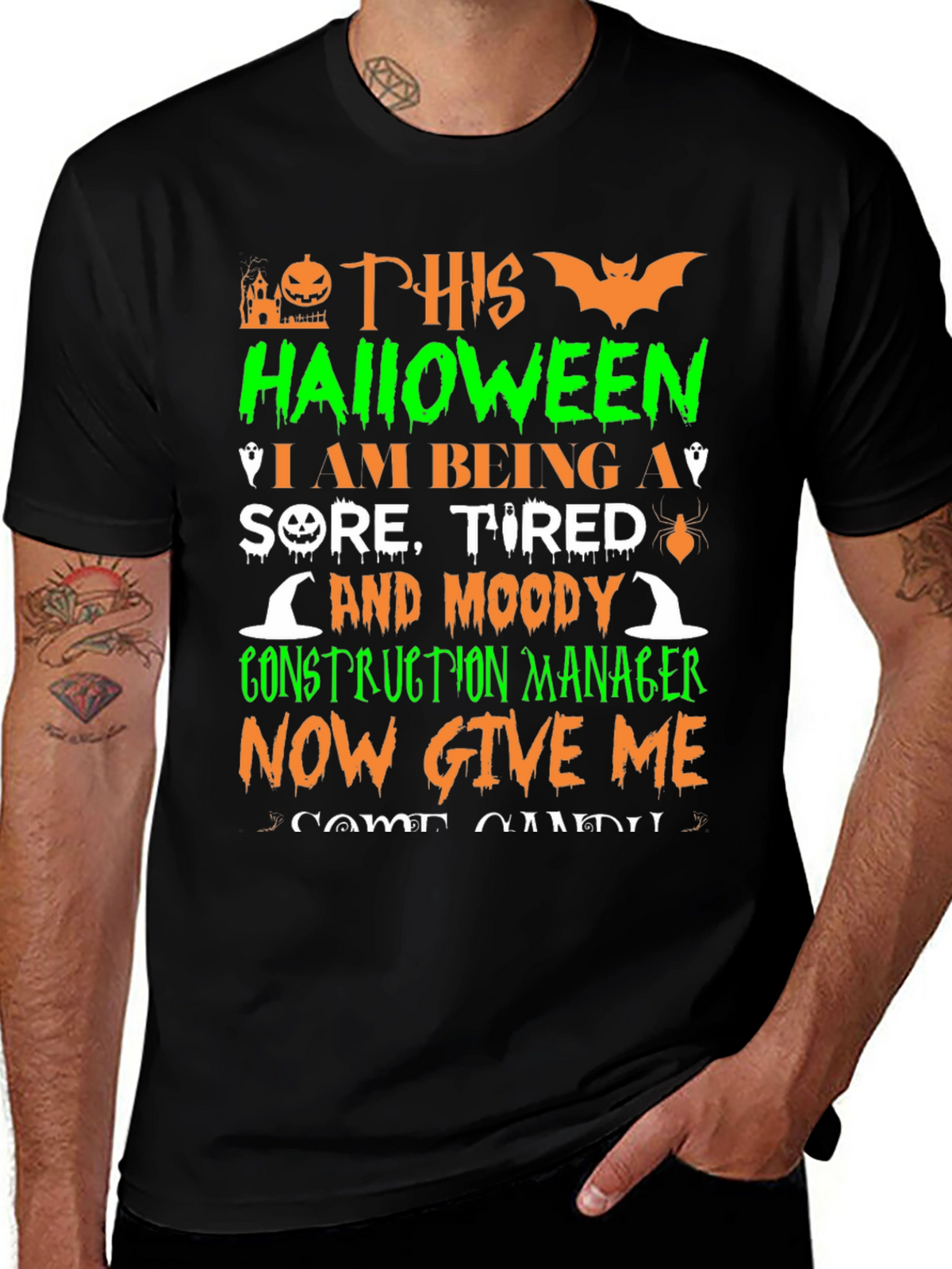 Halloween Construction Manager T-Shirt