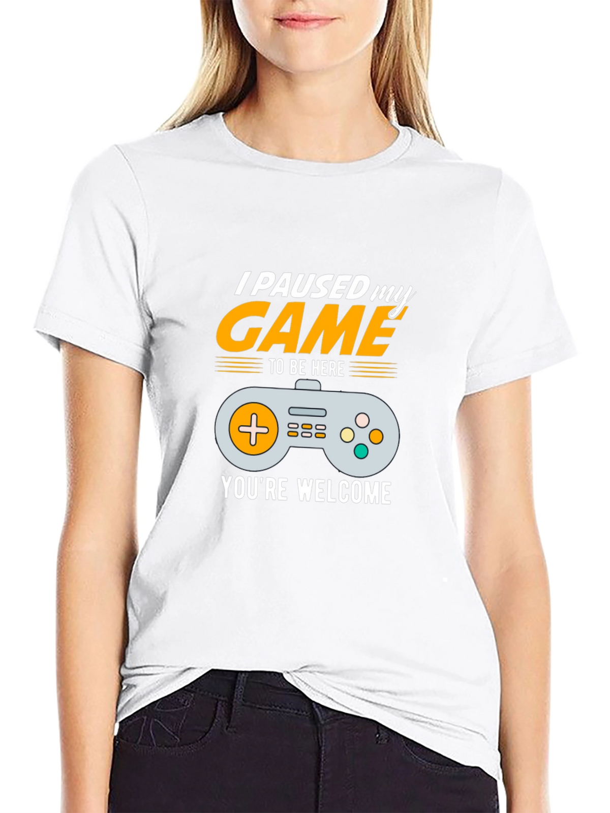 I Paused My Game to Be Here Gamer T-Shirt