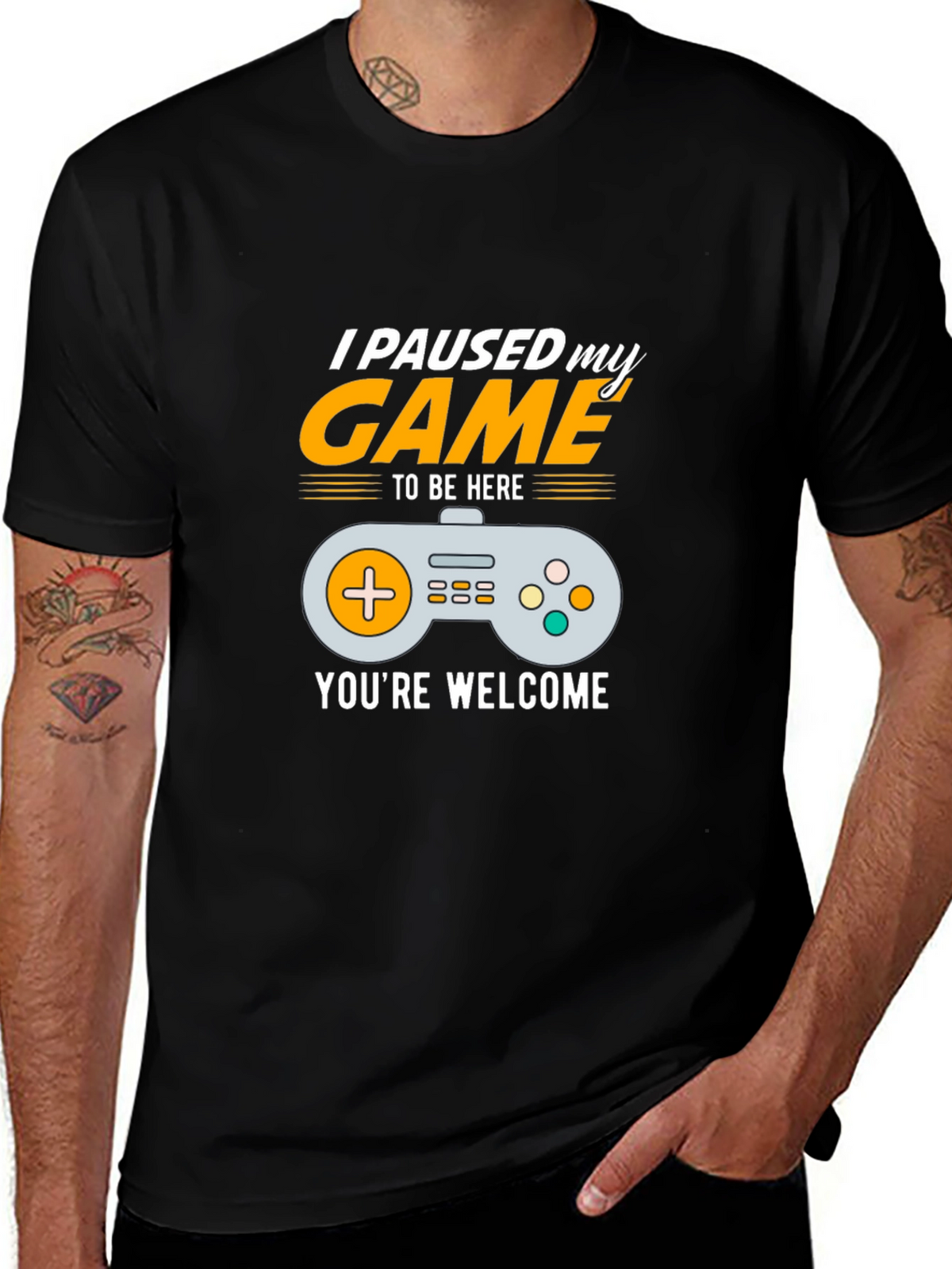 I Paused My Game to Be Here Gamer T-Shirt