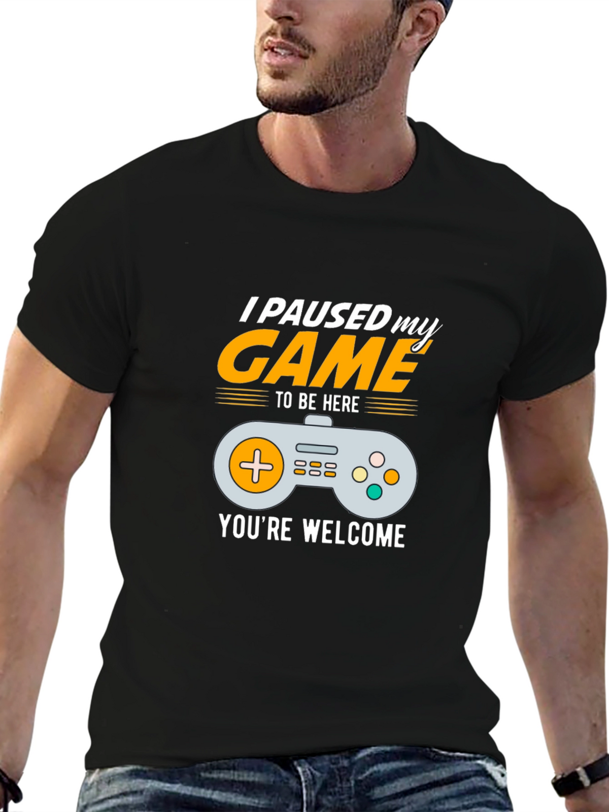 I Paused My Game to Be Here Gamer T-Shirt
