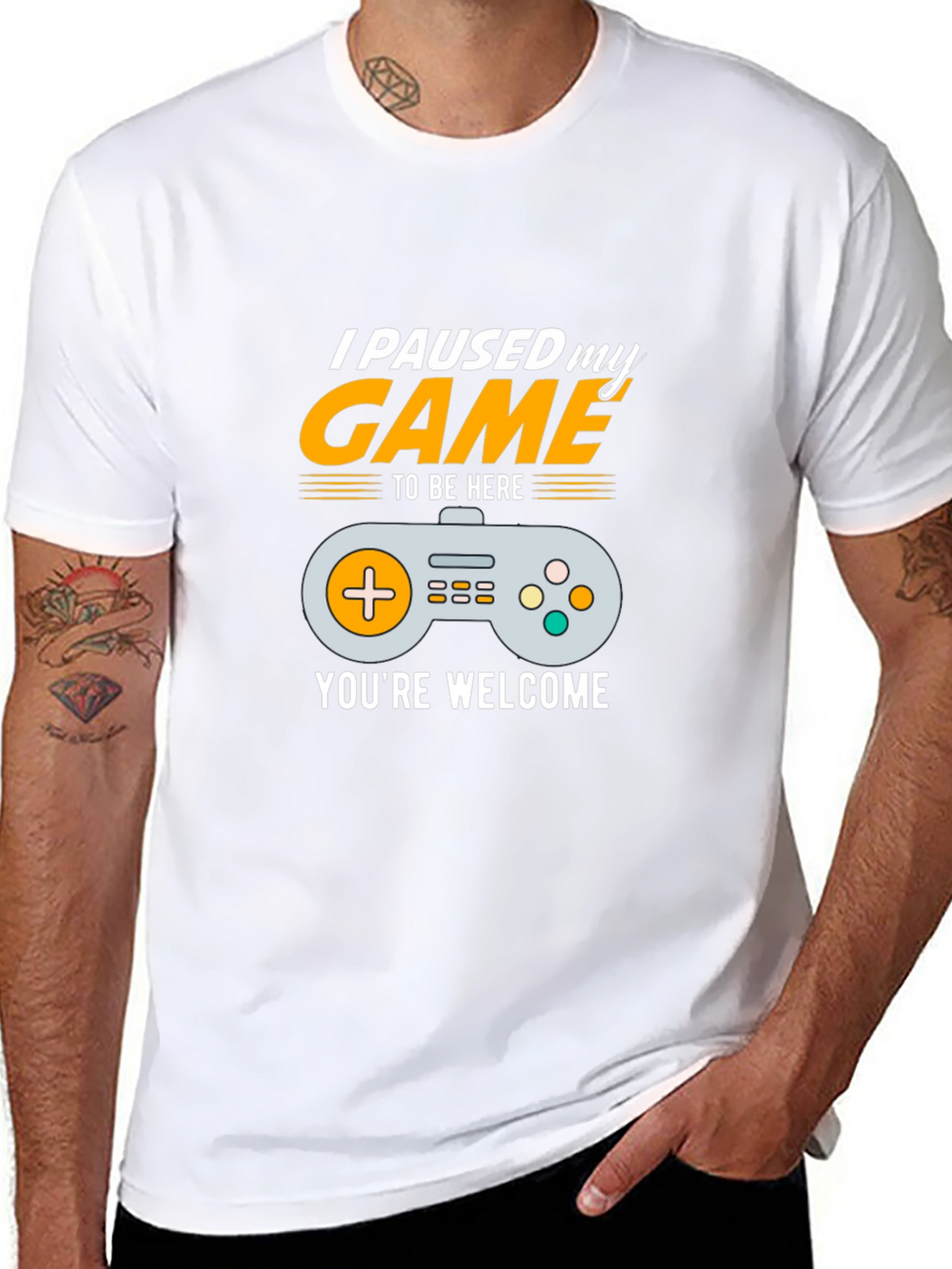 I Paused My Game to Be Here Gamer T-Shirt