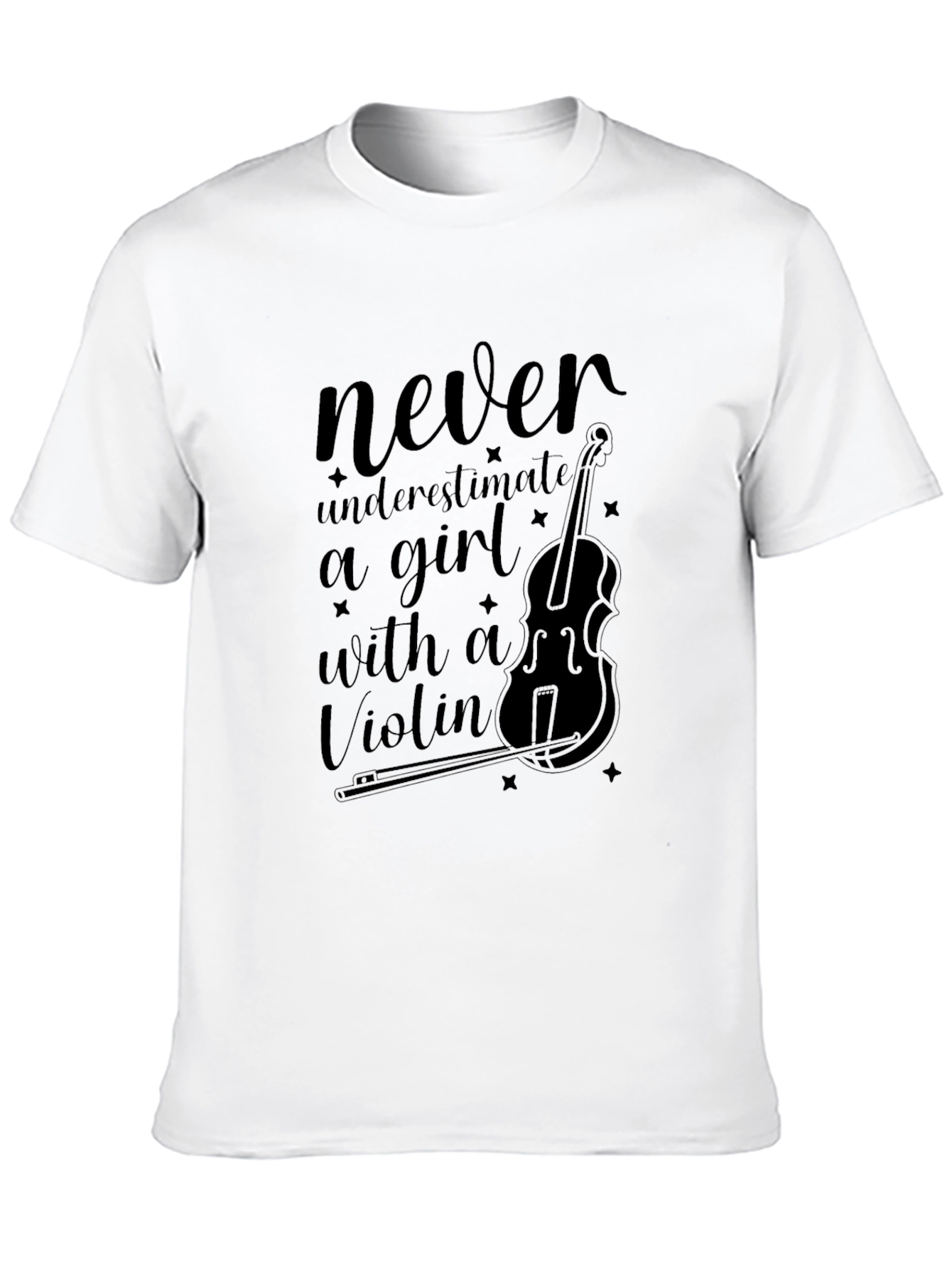 Never Underestimate a Girl with a Violin T-Shirt