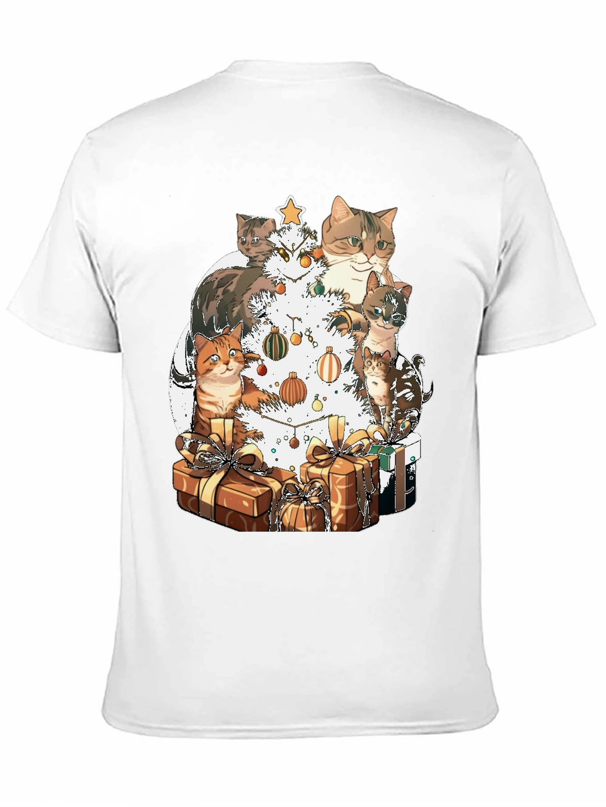 Festive Cat Christmas Tree T-Shirt