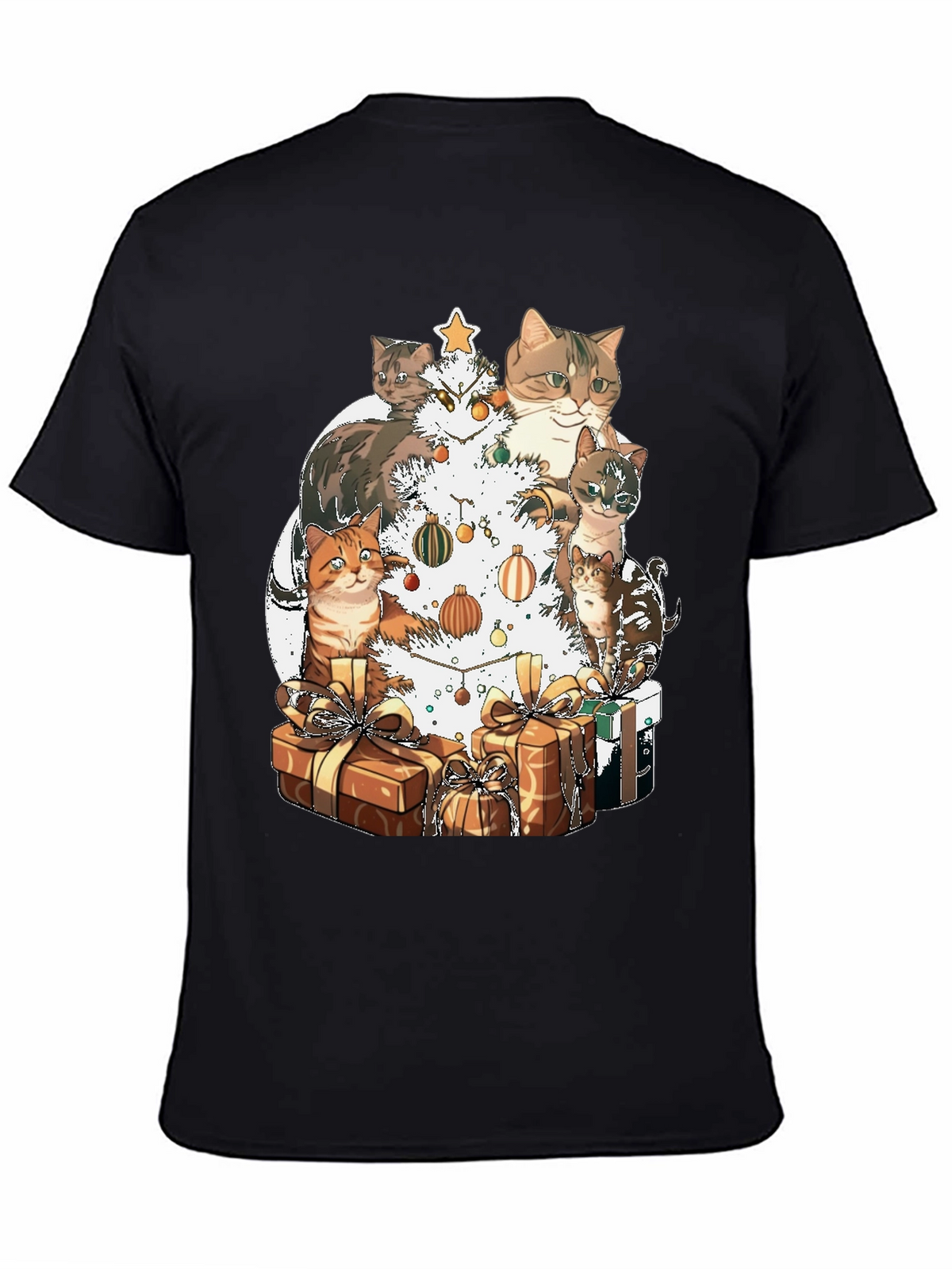 Festive Cat Christmas Tree T-Shirt