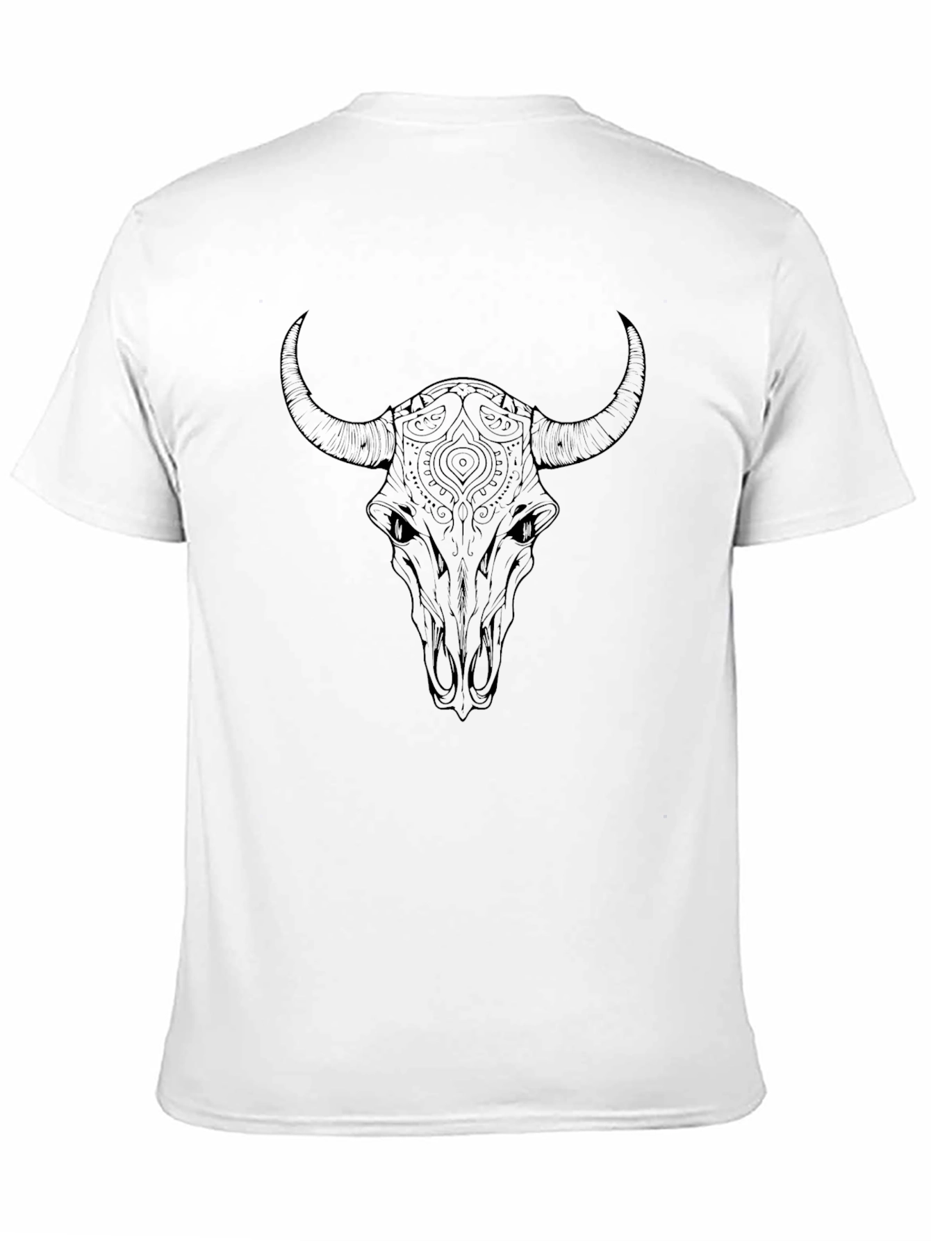 Black Bull Skull Graphic Tee