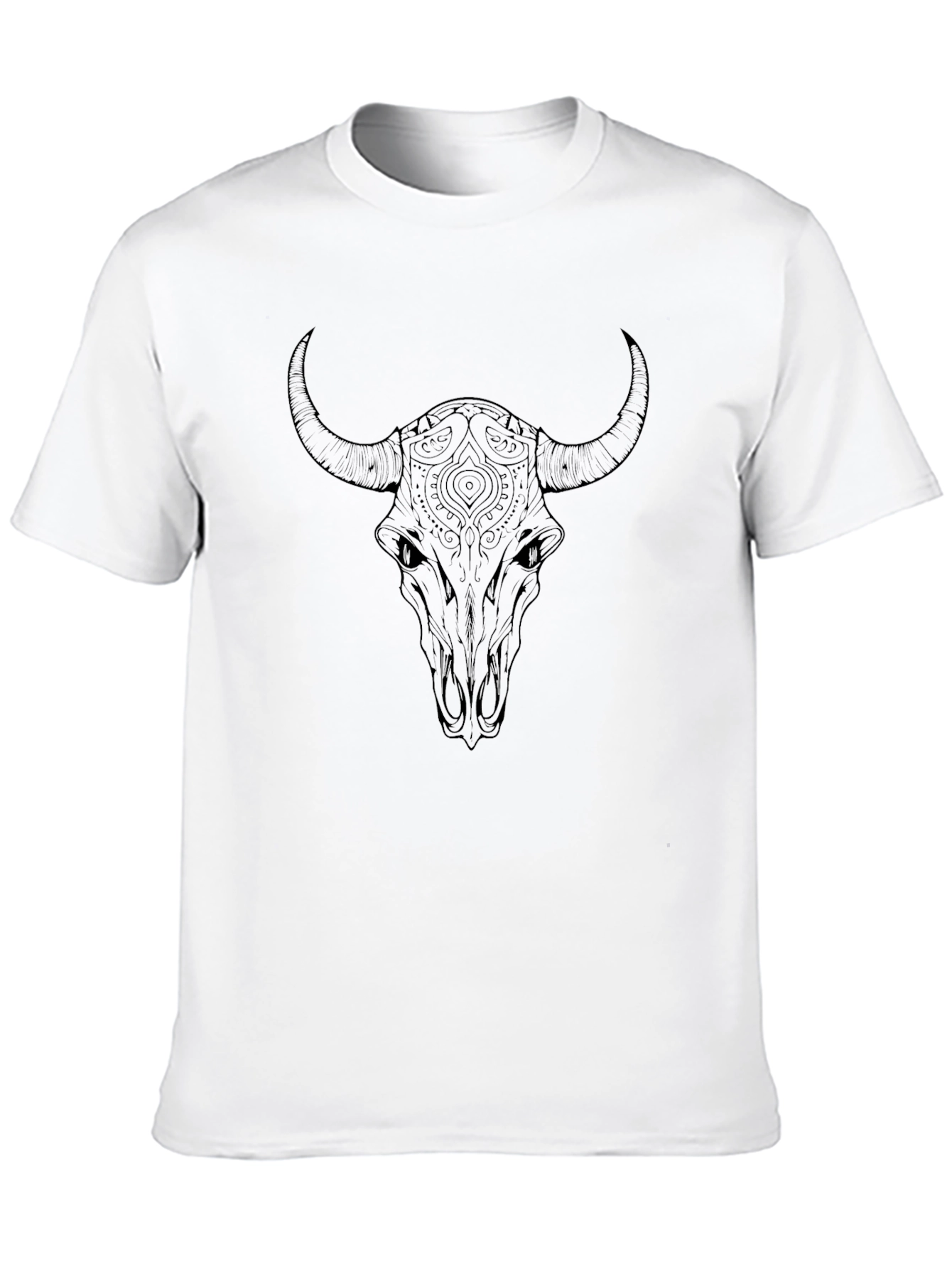 Black Bull Skull Graphic Tee