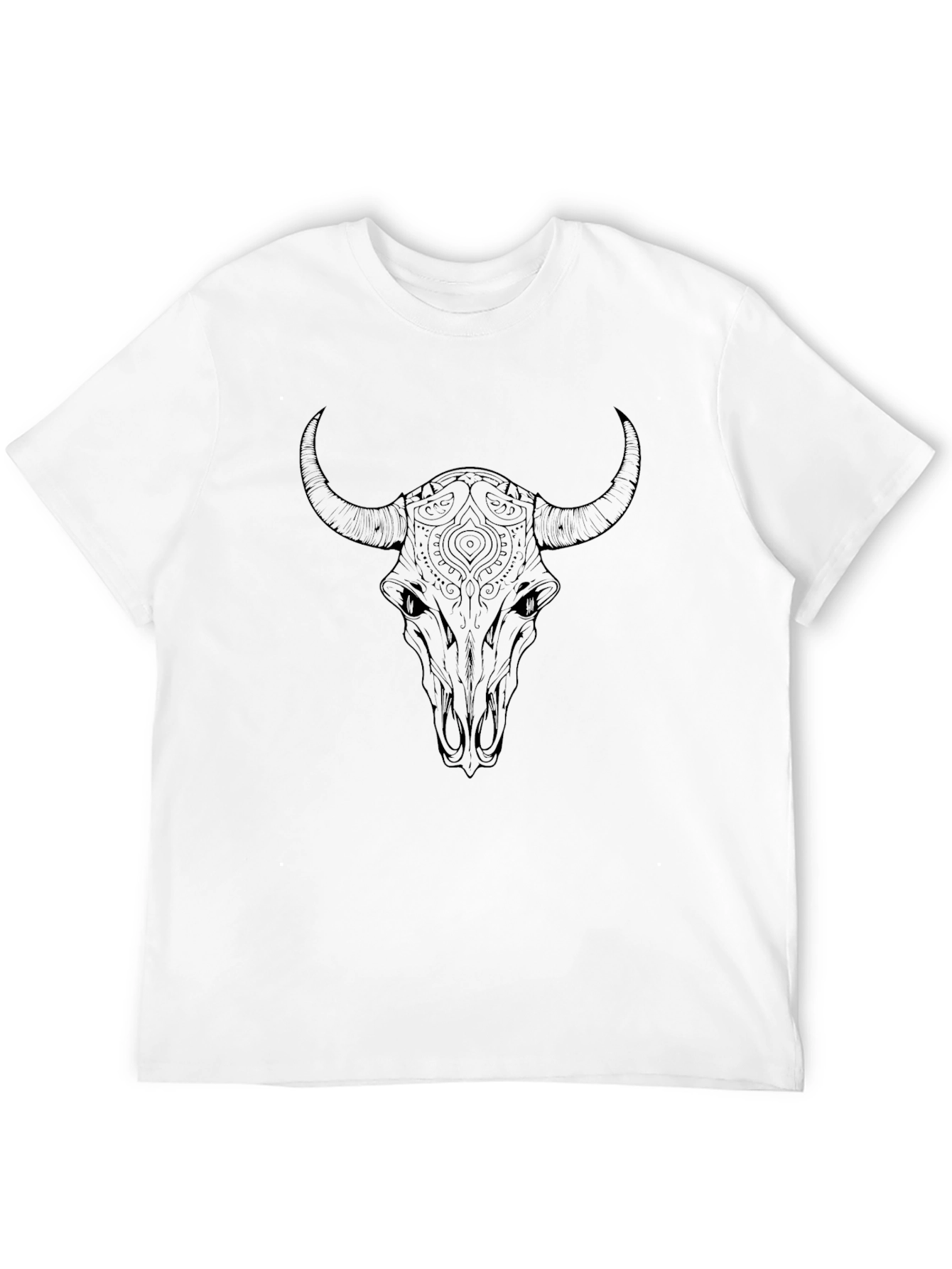 Black Bull Skull Graphic Tee