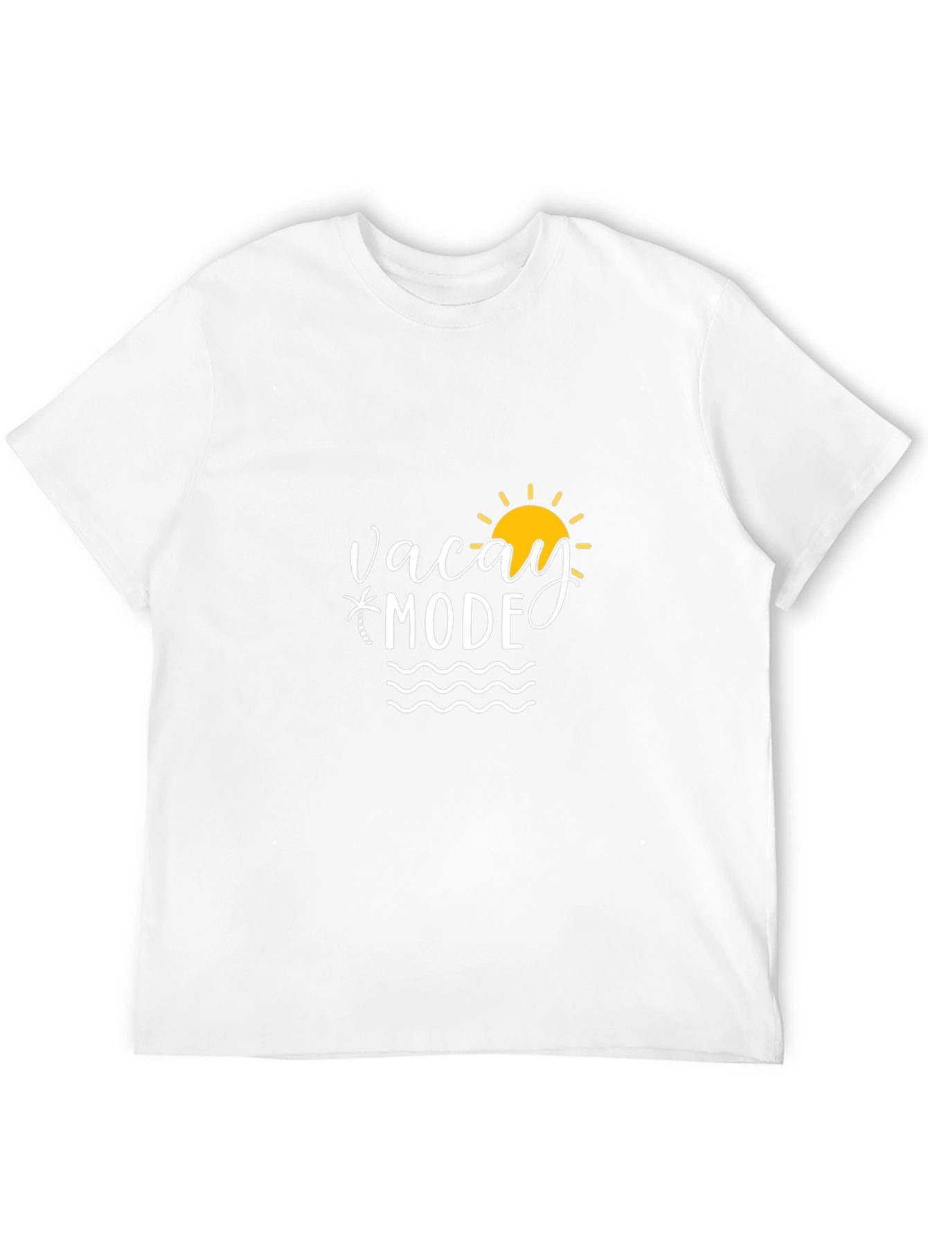 Vacay Mode Black T-Shirt: Beach Vacation Ready