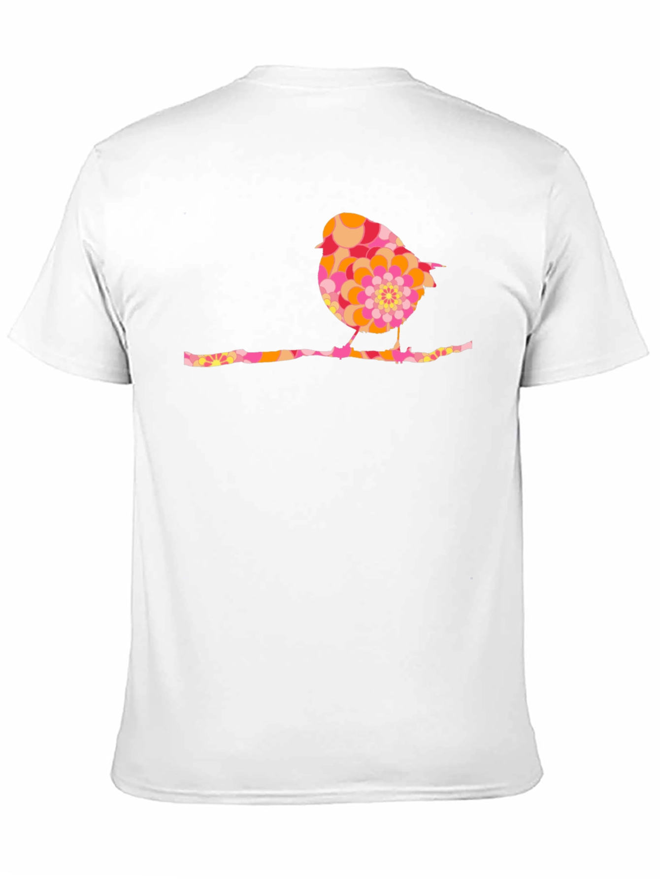Retro Bird Graphic Tee - Black Cotton Blend Shirt