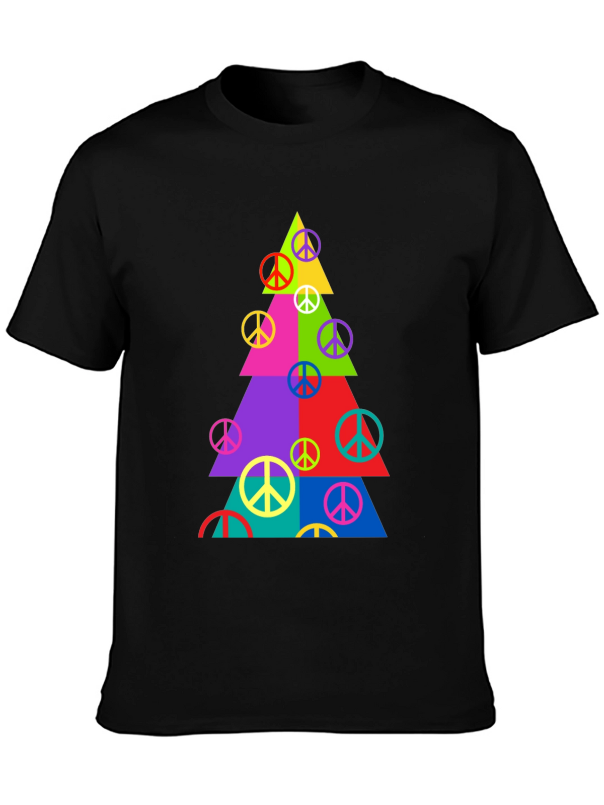 Peace Sign Christmas Tree T-Shirt