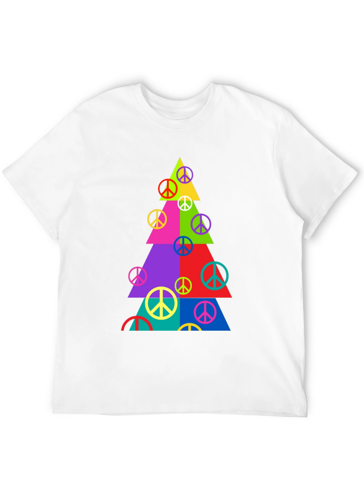 Peace Sign Christmas Tree T-Shirt