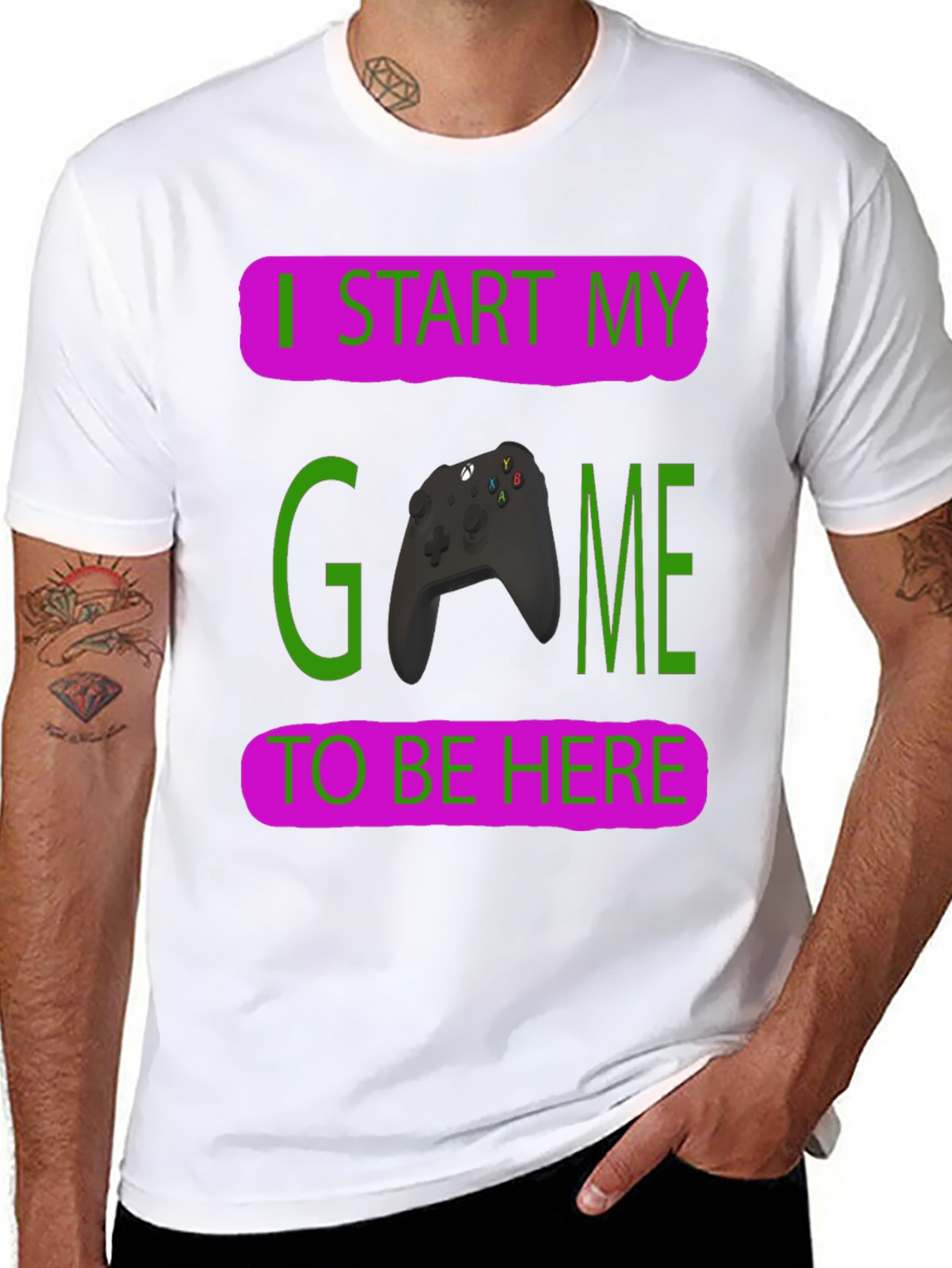 Gamer T-Shirt: I Start My Game To Be Here