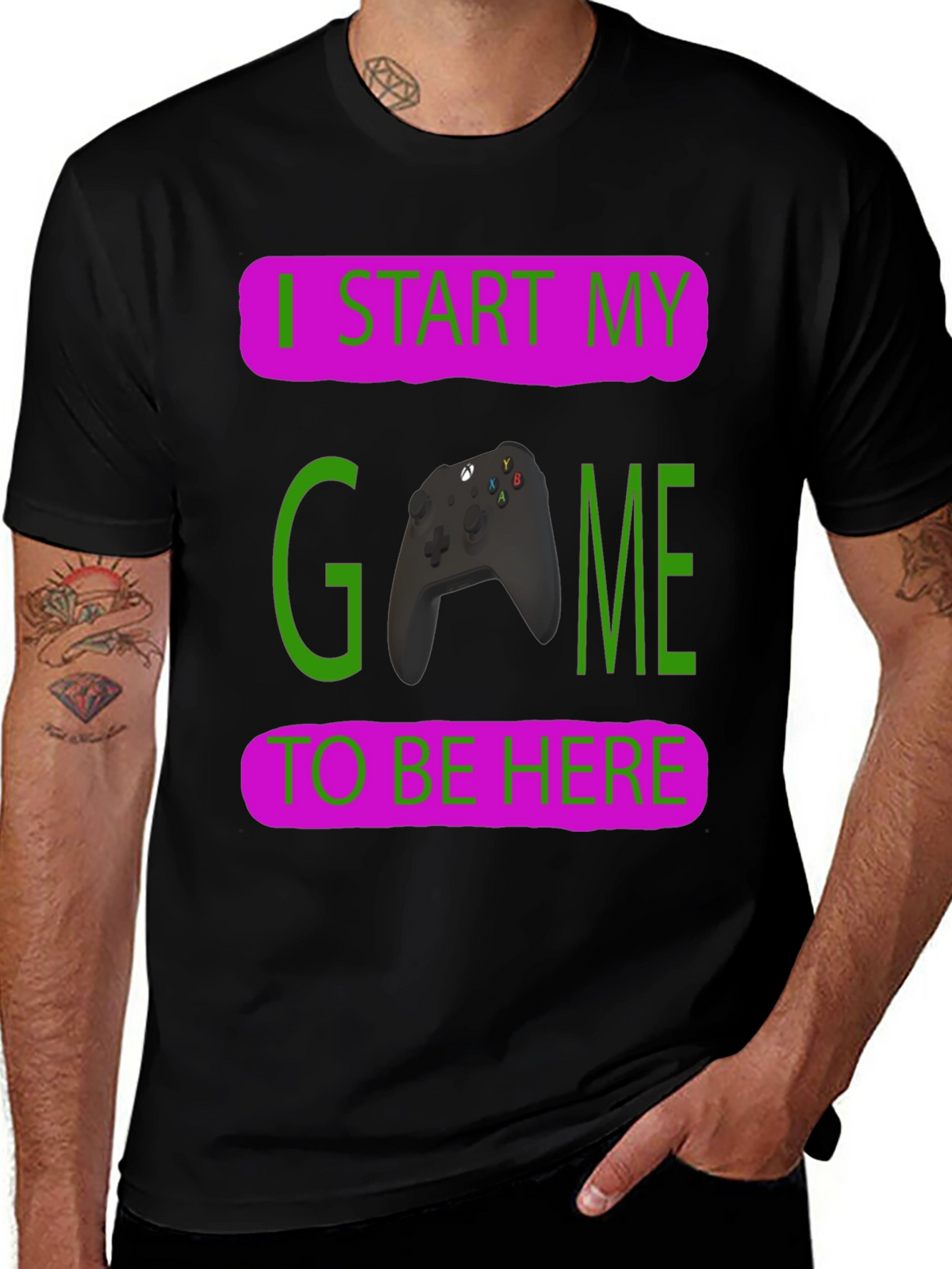 Gamer T-Shirt: I Start My Game To Be Here