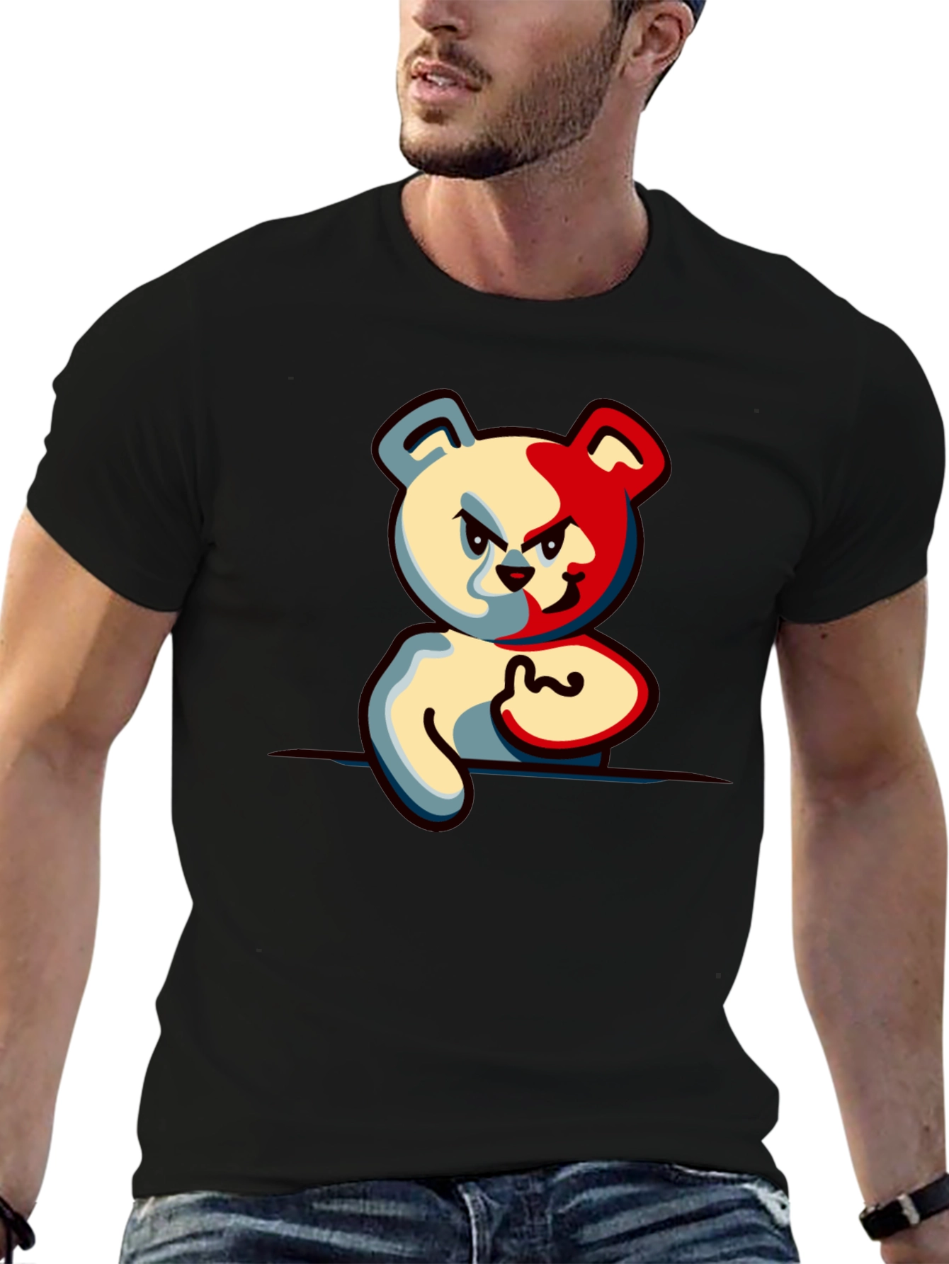Two-Faced Bear Graphic T-Shirt