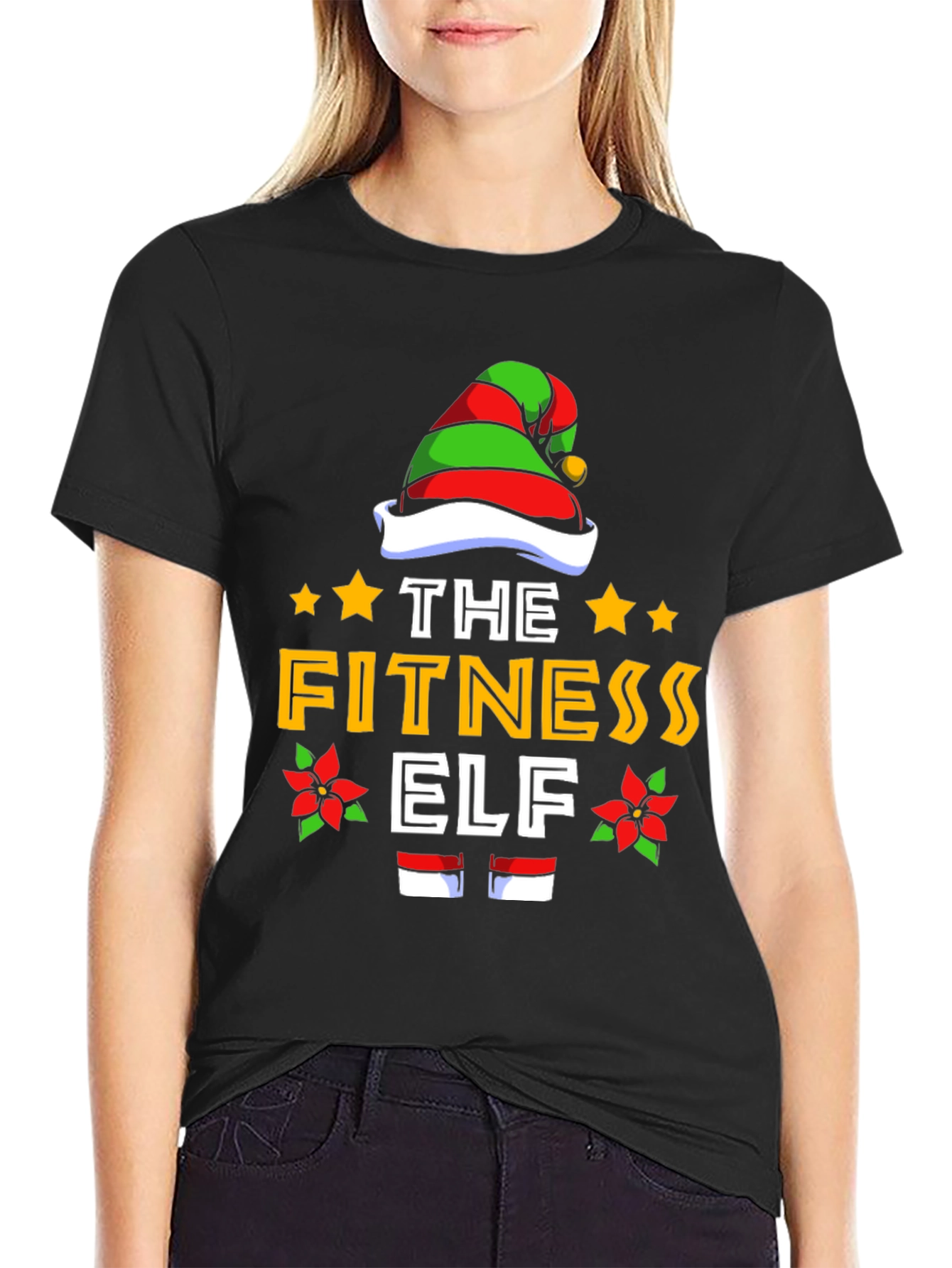 Fitness Elf T-Shirt - Holiday Workout Apparel