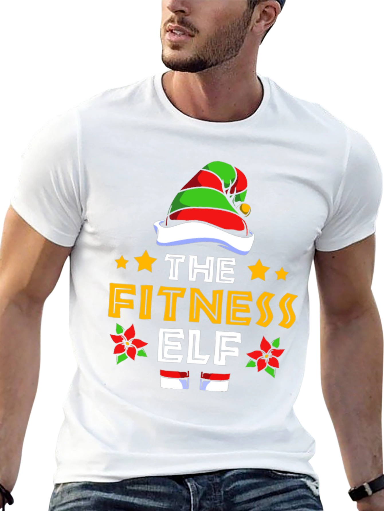 Fitness Elf T-Shirt - Holiday Workout Apparel