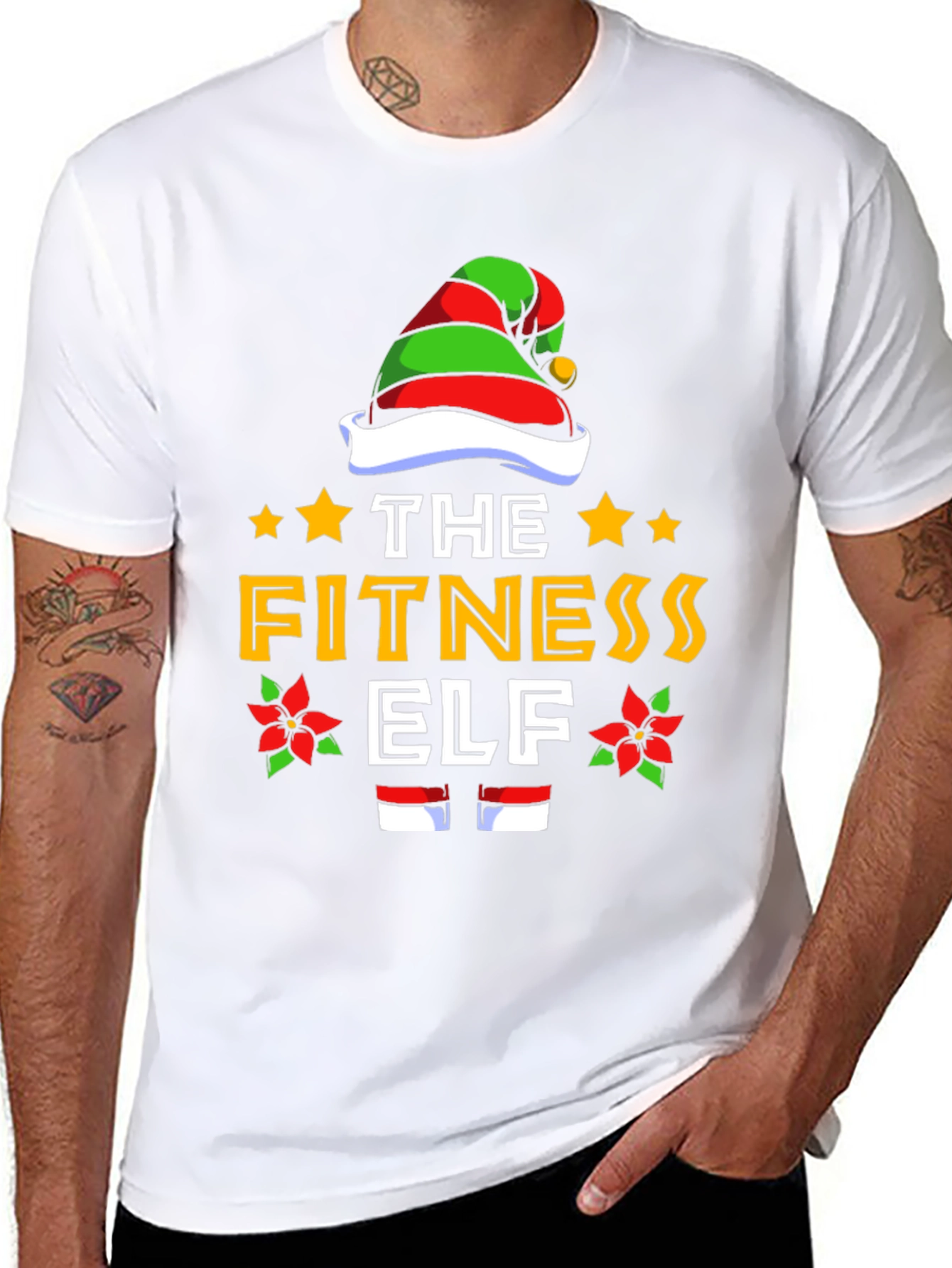 Fitness Elf T-Shirt - Holiday Workout Apparel