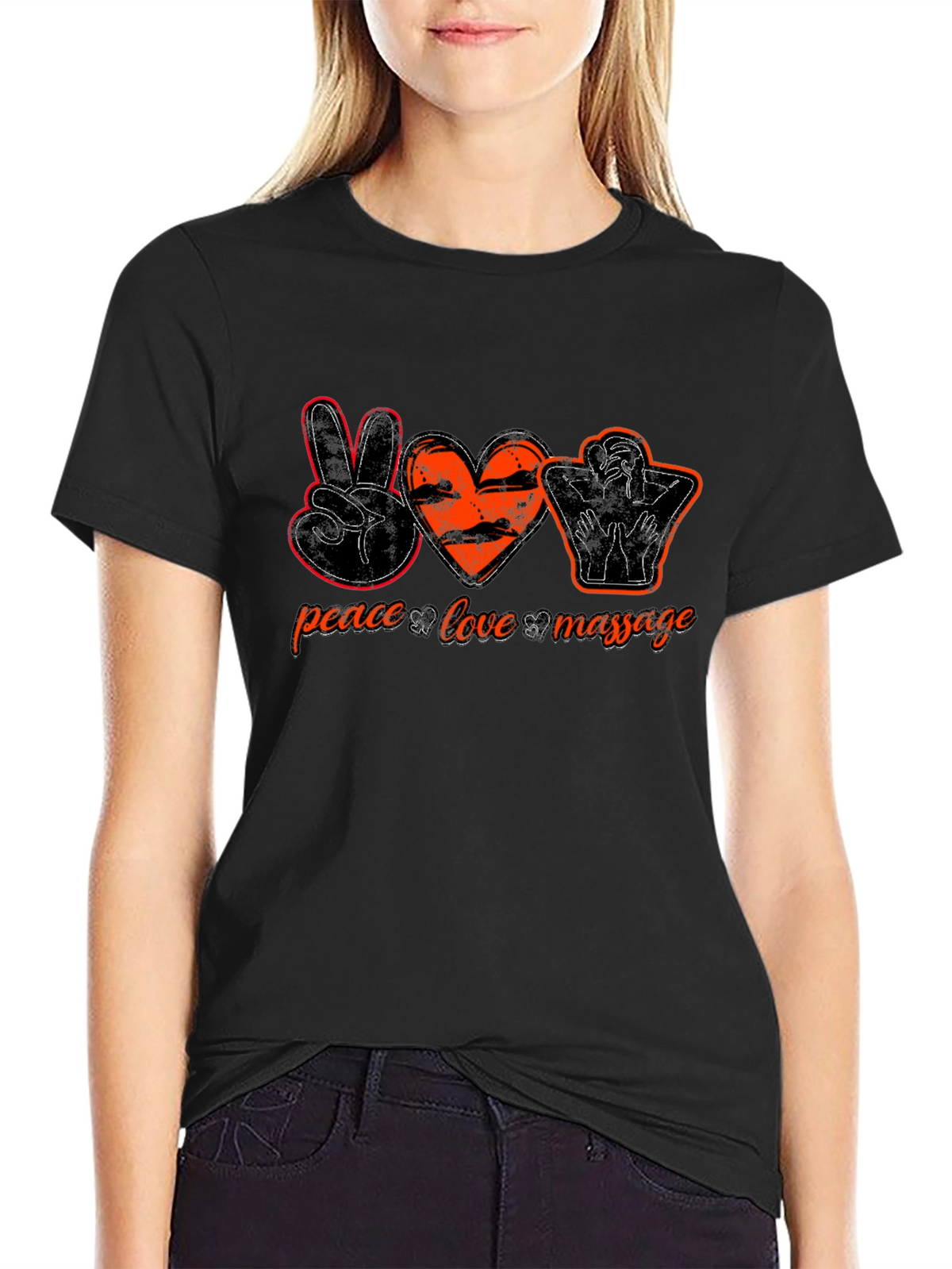 Peace Love Massage Graphic Tee