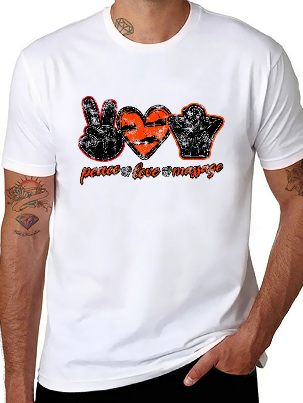 Peace Love Massage Graphic Tee