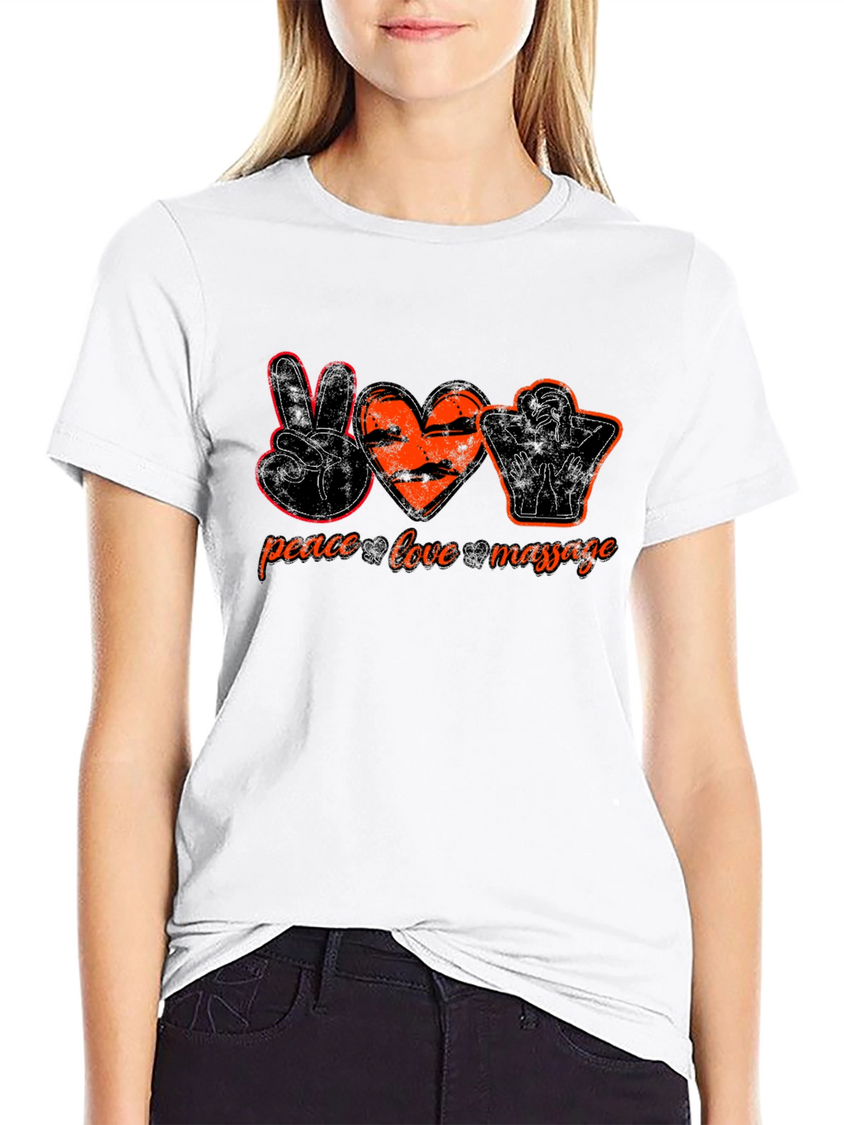 Peace Love Massage Graphic Tee