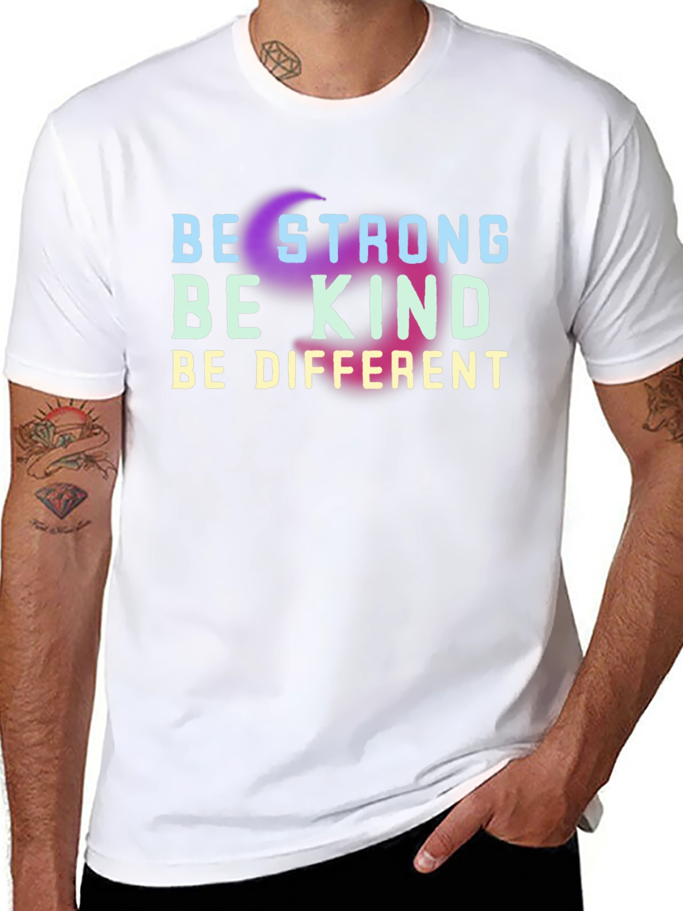 Be Strong Be Kind Be Different Black T-Shirt