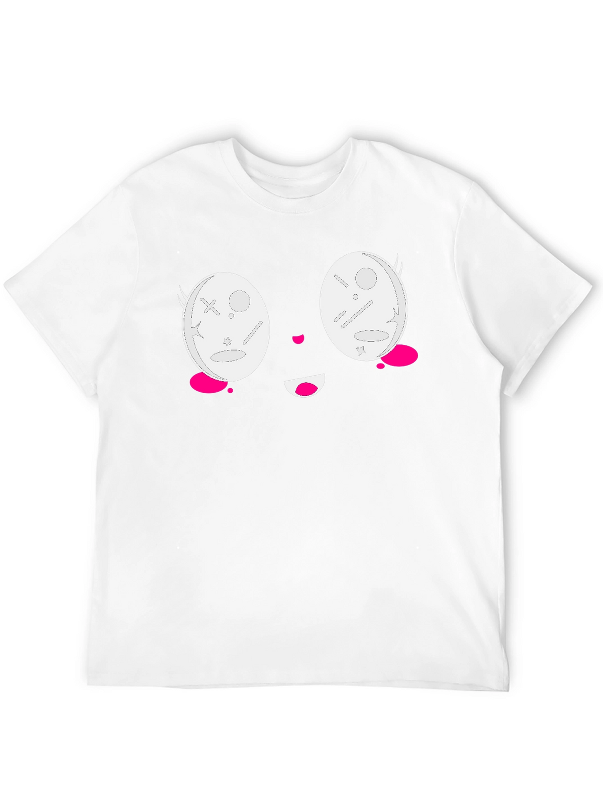 Kawaii Face Black T-Shirt - Anime Style