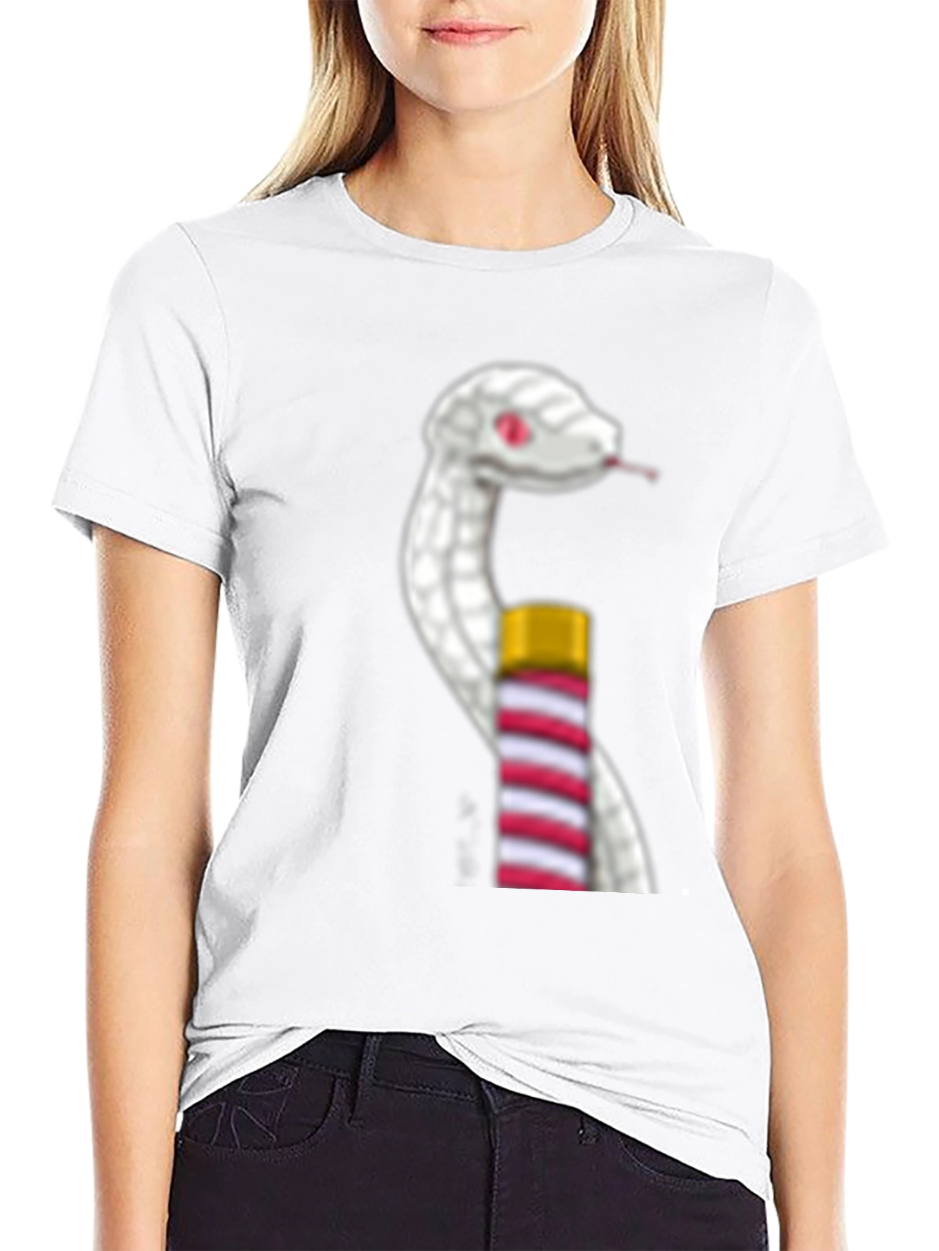 Snake & Staff T-Shirt - Stylish Graphic Tee
