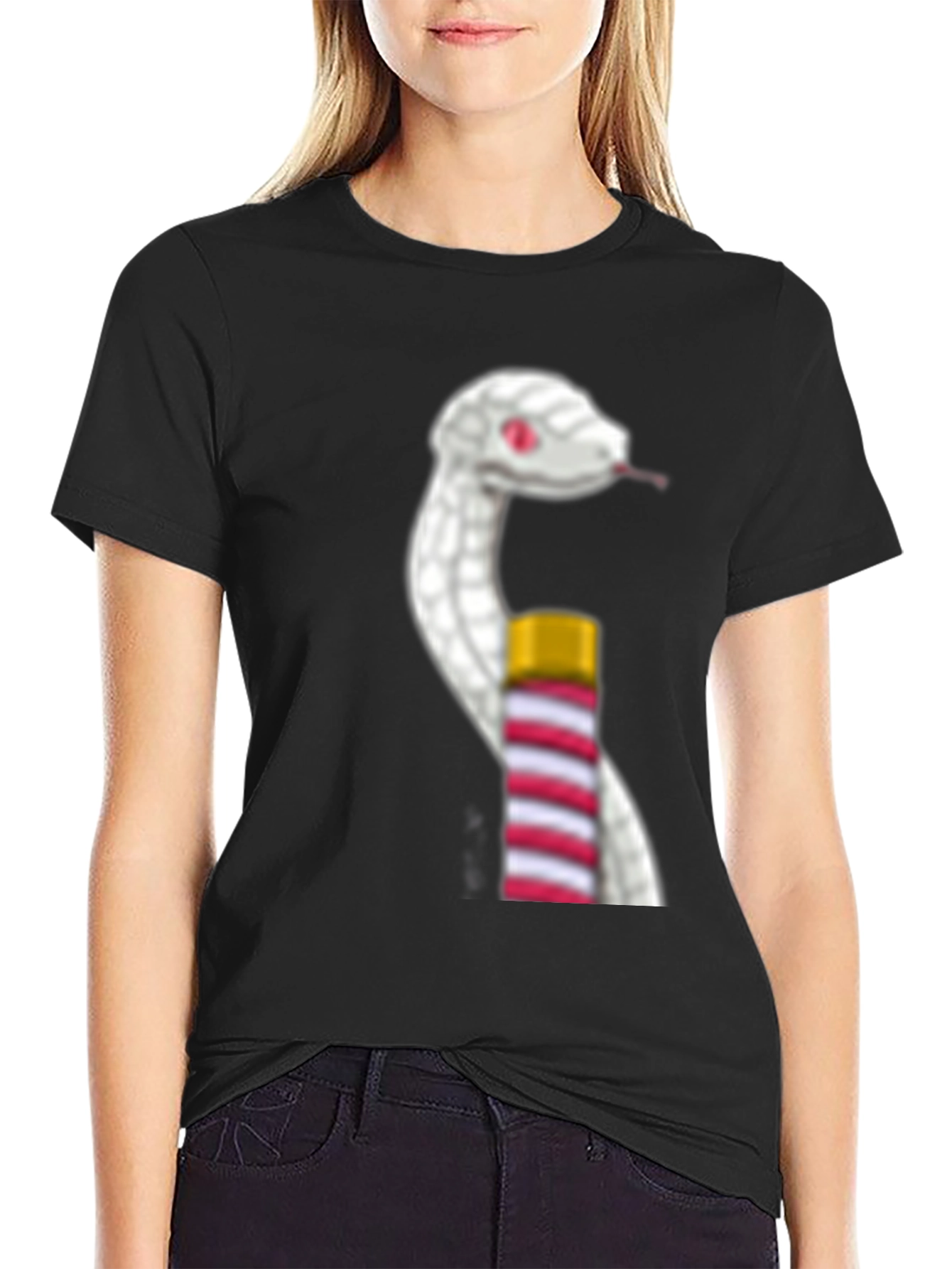 Snake & Staff T-Shirt - Stylish Graphic Tee