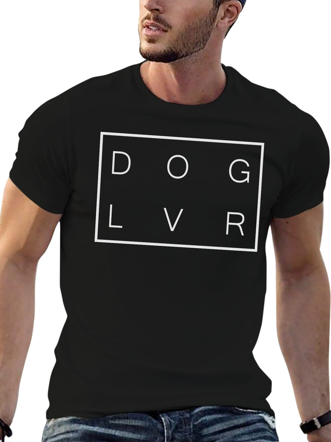 DOG LVR Black Graphic Tee