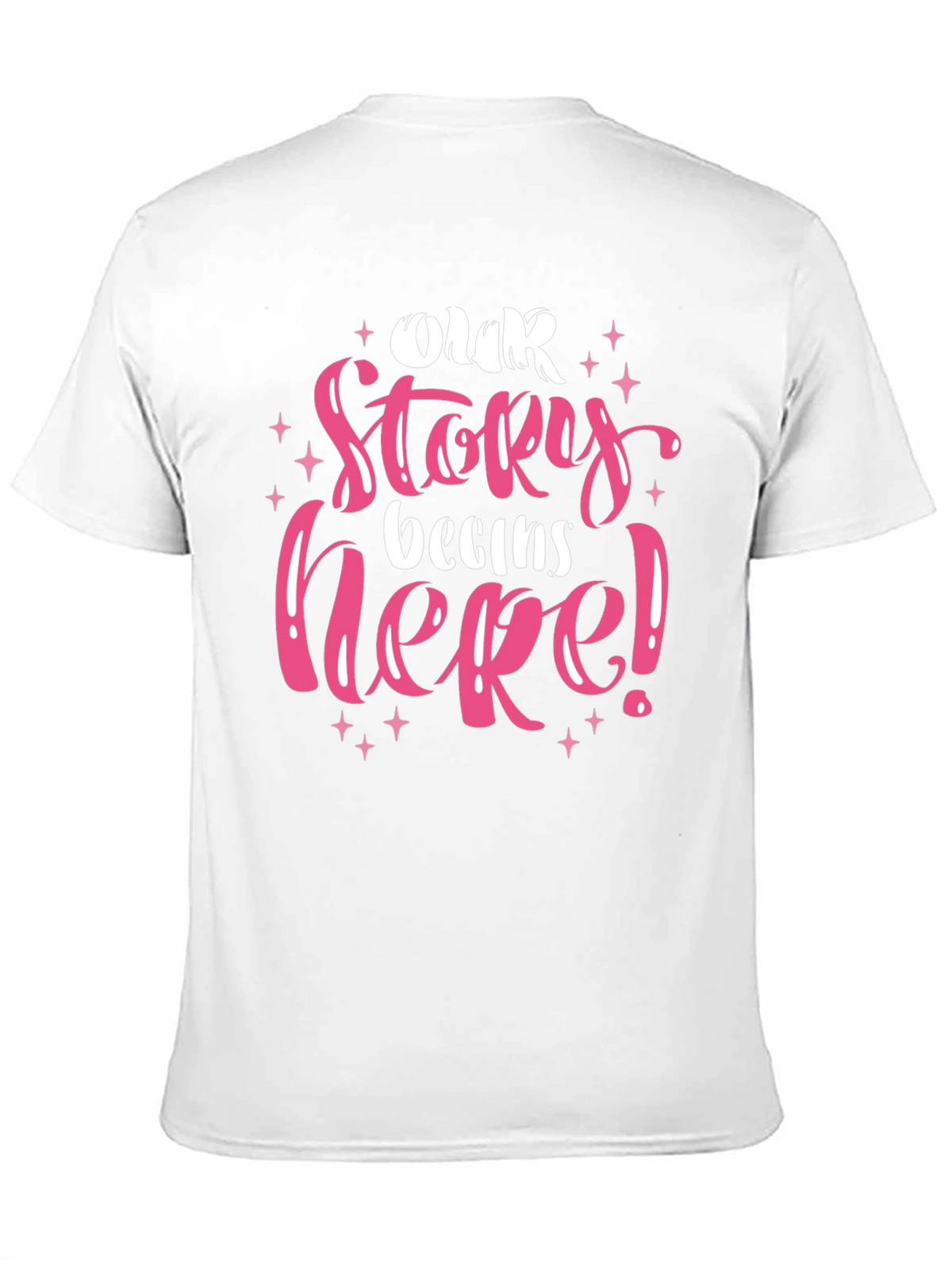 Our Story Begins Here Black Graphic Tee