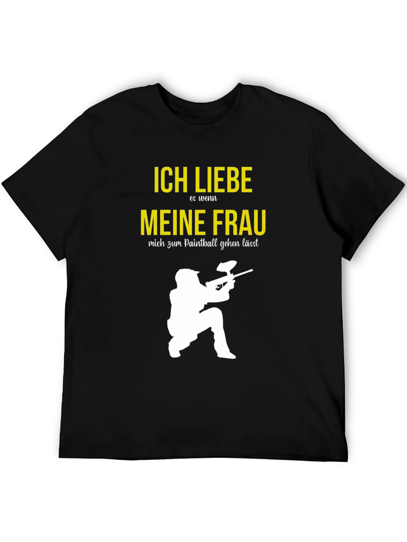 Ich Liebe Meine Frau Paintball T-Shirt - Black