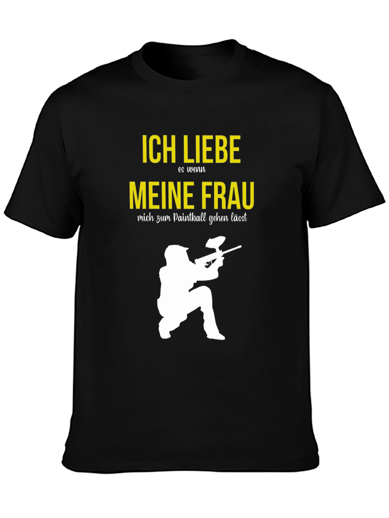 Ich Liebe Meine Frau Paintball T-Shirt - Black