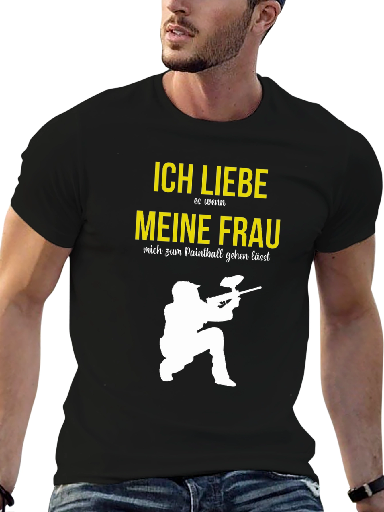 Ich Liebe Meine Frau Paintball T-Shirt - Black