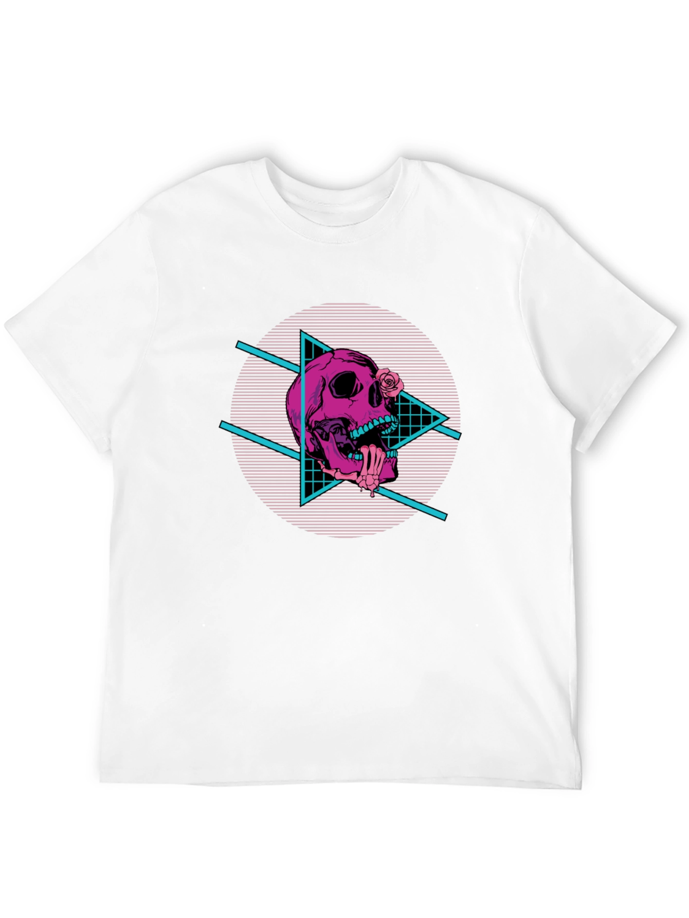 Skull Vaporwave Graphic T-Shirt