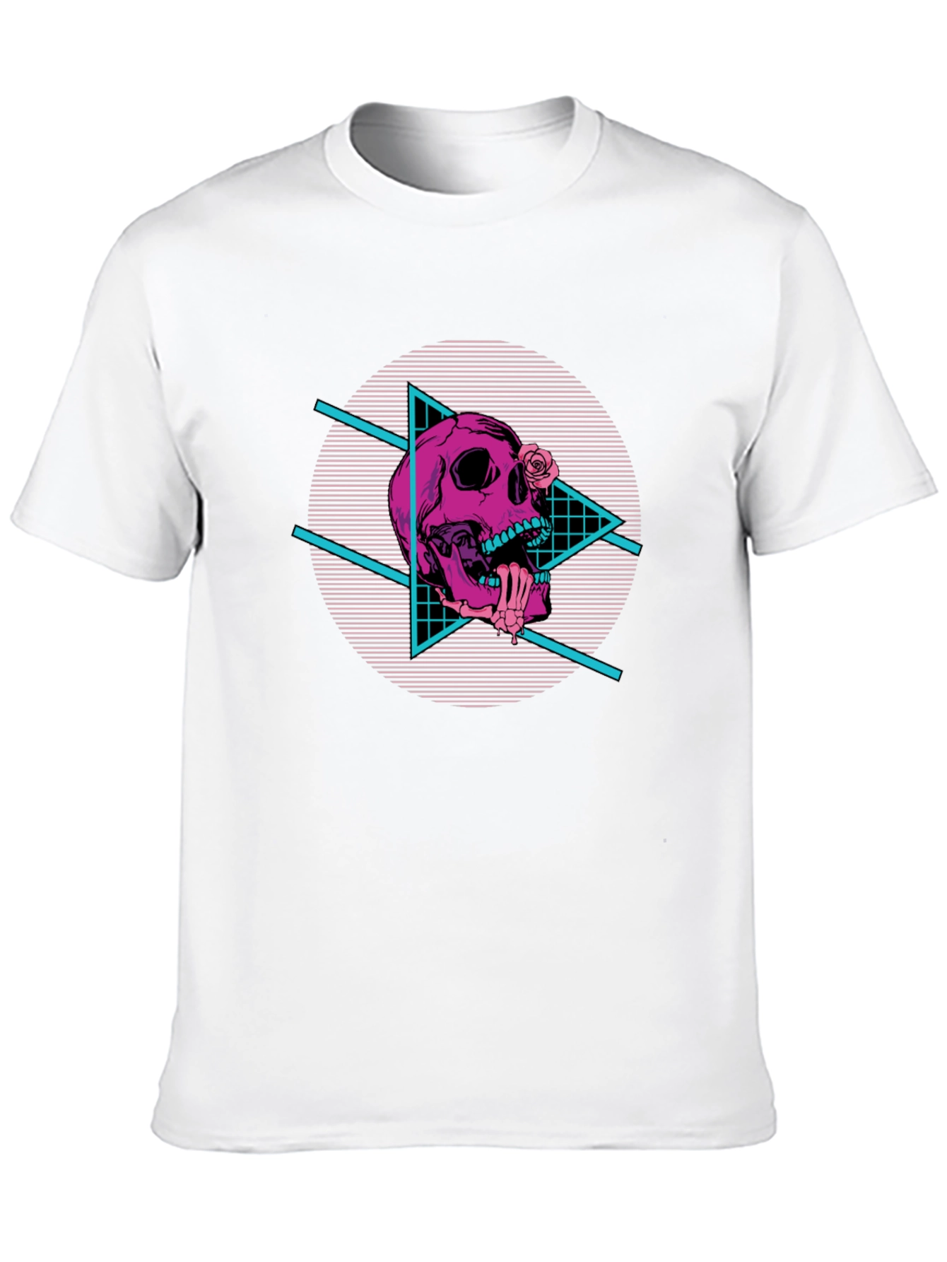 Skull Vaporwave Graphic T-Shirt